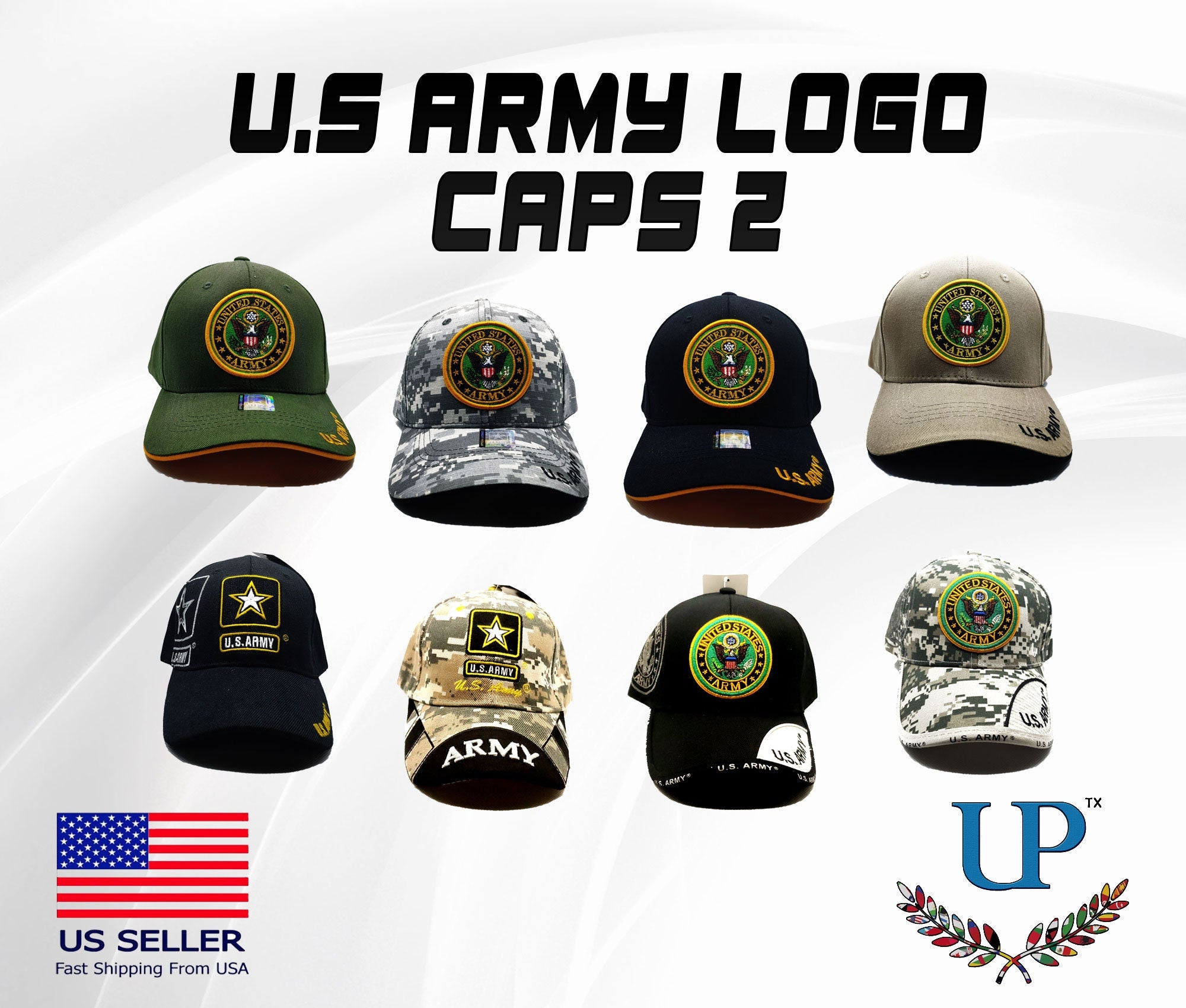 Officially Licensed US Army Cap, US Army Hat, US Army Cap, Army Cap, Military Cap, Embroidered Army Cap, Camouflage Army Cap, Camo Army Hat