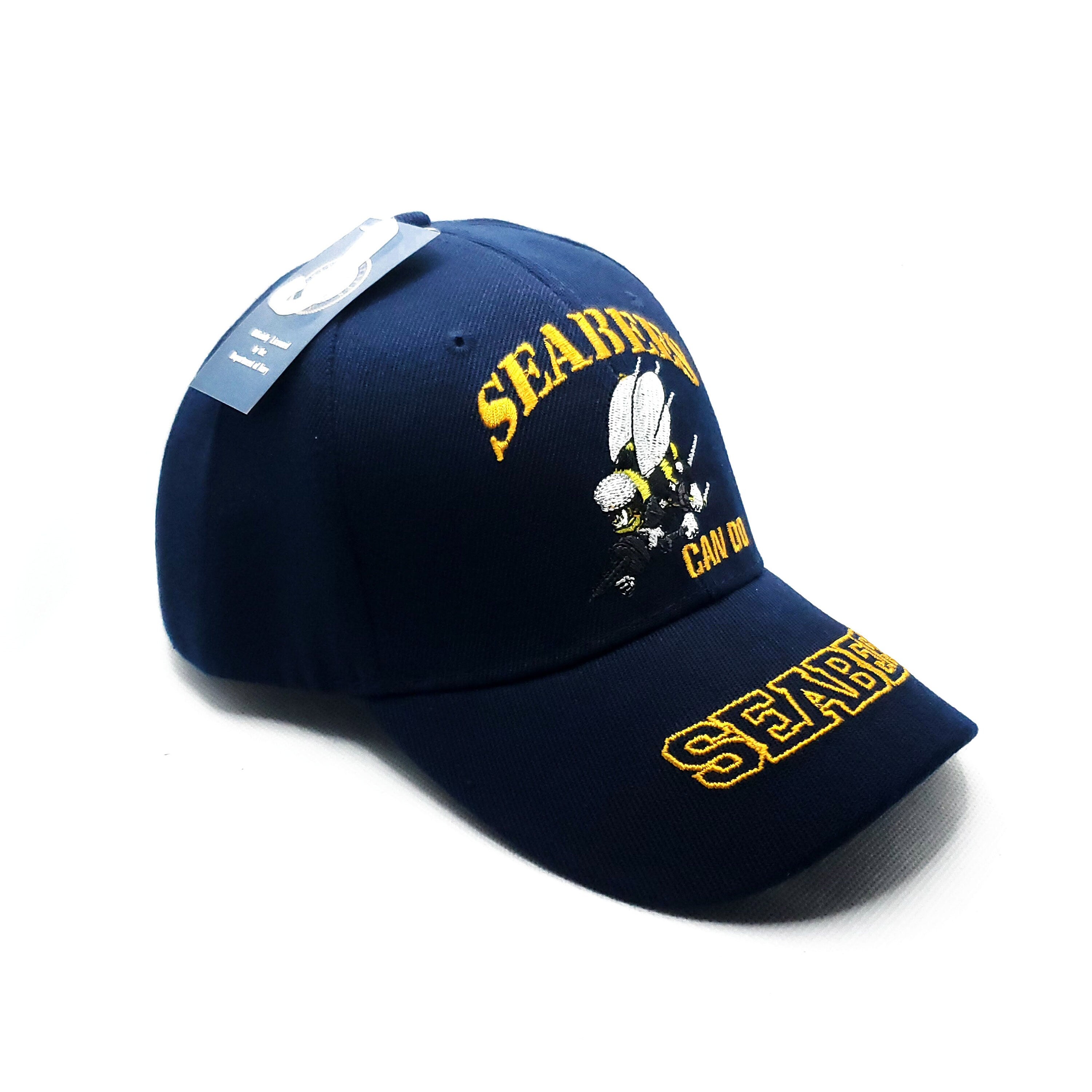 Officially Licensed US Navy Seabees Caps, US Navy Seabees Hats, USN Seabees Cap, Embroidered Navy Seabees Hat, Camouflage Navy Seabees Cap