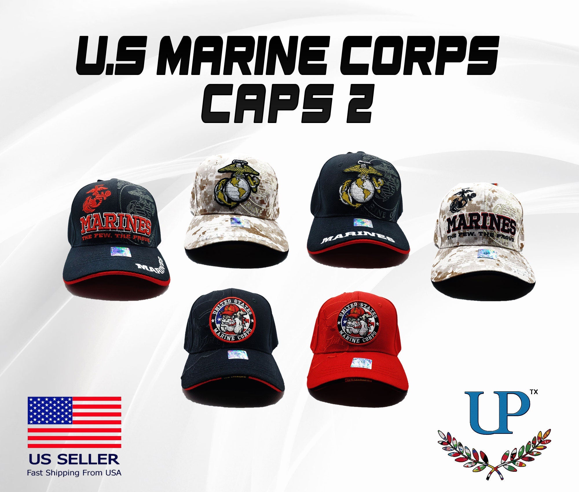 Officially Licensed US Marine Corps Caps, US Marine Corps Hats, USMC Caps, Marines Bulldogs Cap, Semper Fi Cap, Marines Globe Cap, Globe Hat