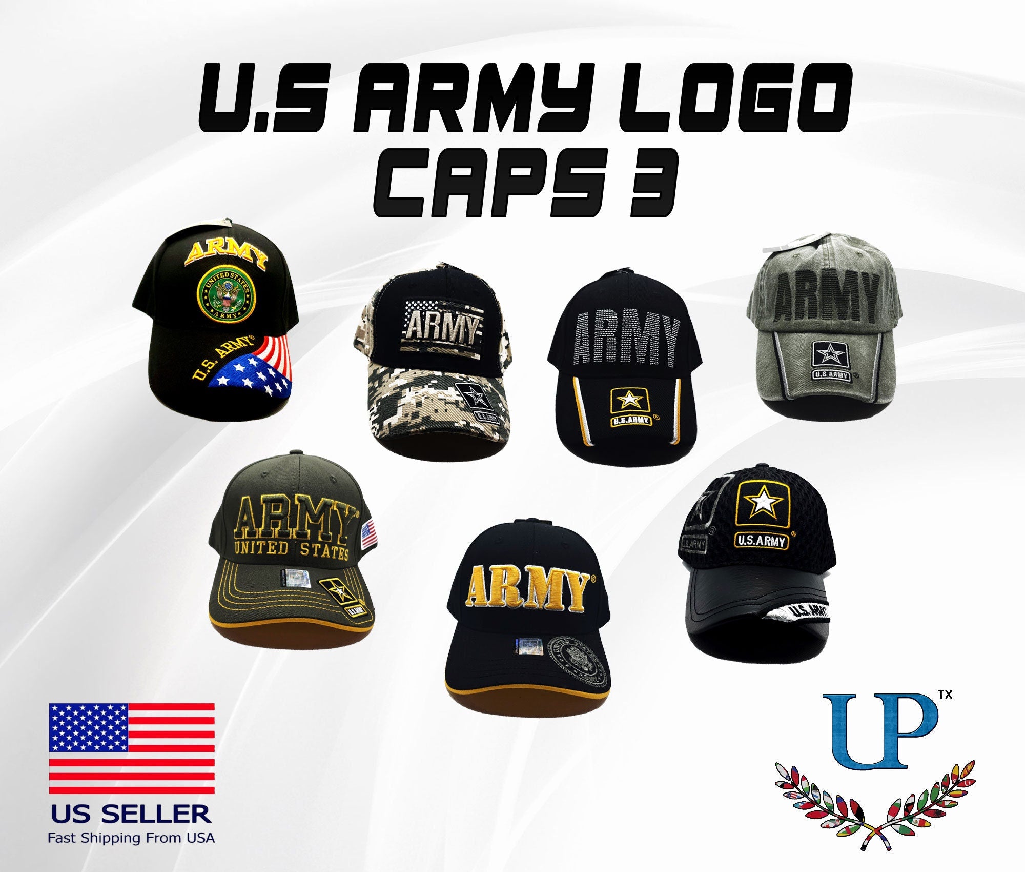 Officially Licensed US Army Cap, US Army Hat, US Army Cap, Army Cap, Military Cap, Embroidered Army Cap, Camouflage Army Cap, Camo Army Hat