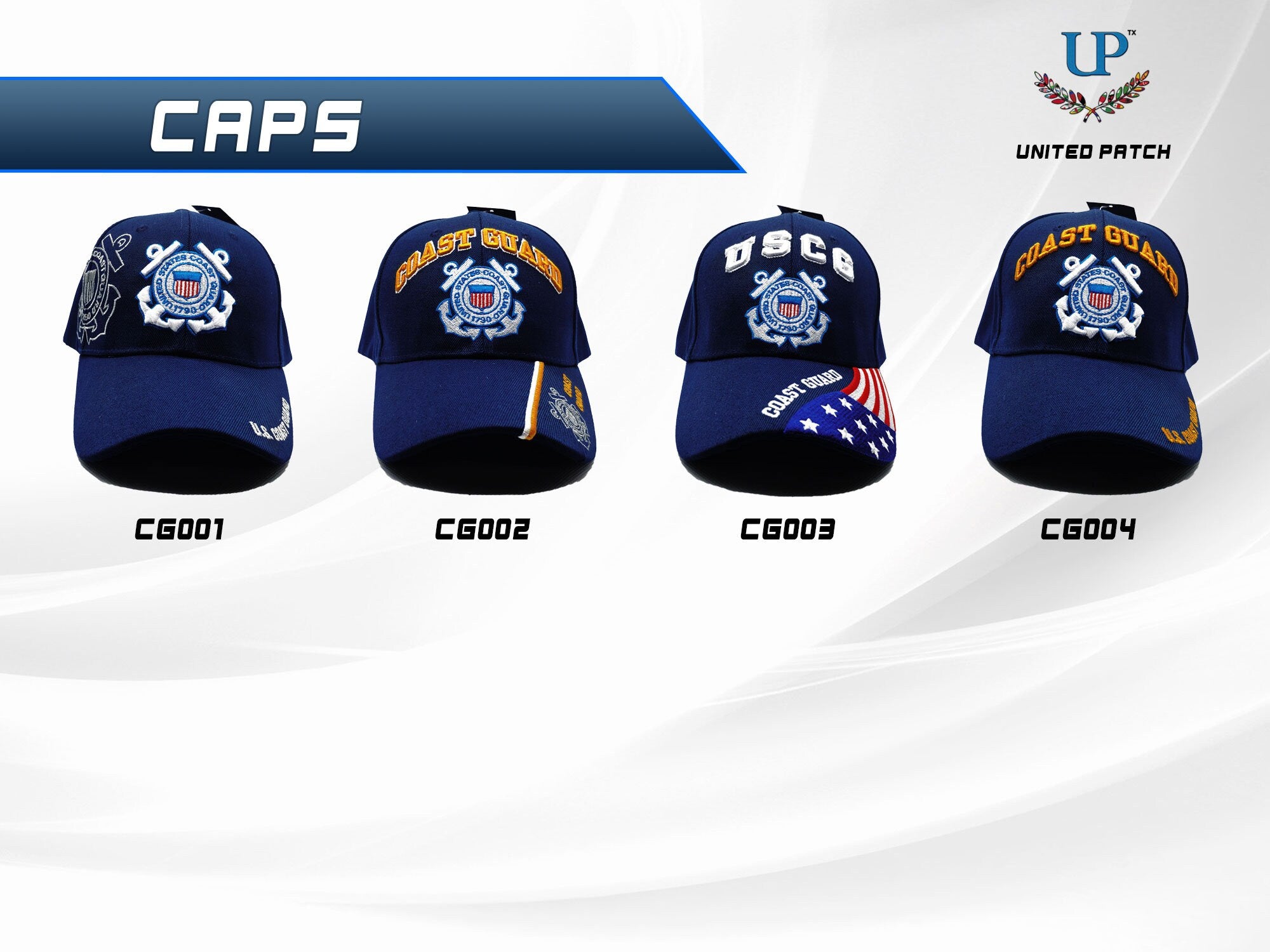 Officially Licensed US Coast Guard Caps, US Coast Guard Hats, Coast Guard Hat, Embroidered Coast Guard Cap, Coast Guard Cap, USCG Caps, Hats