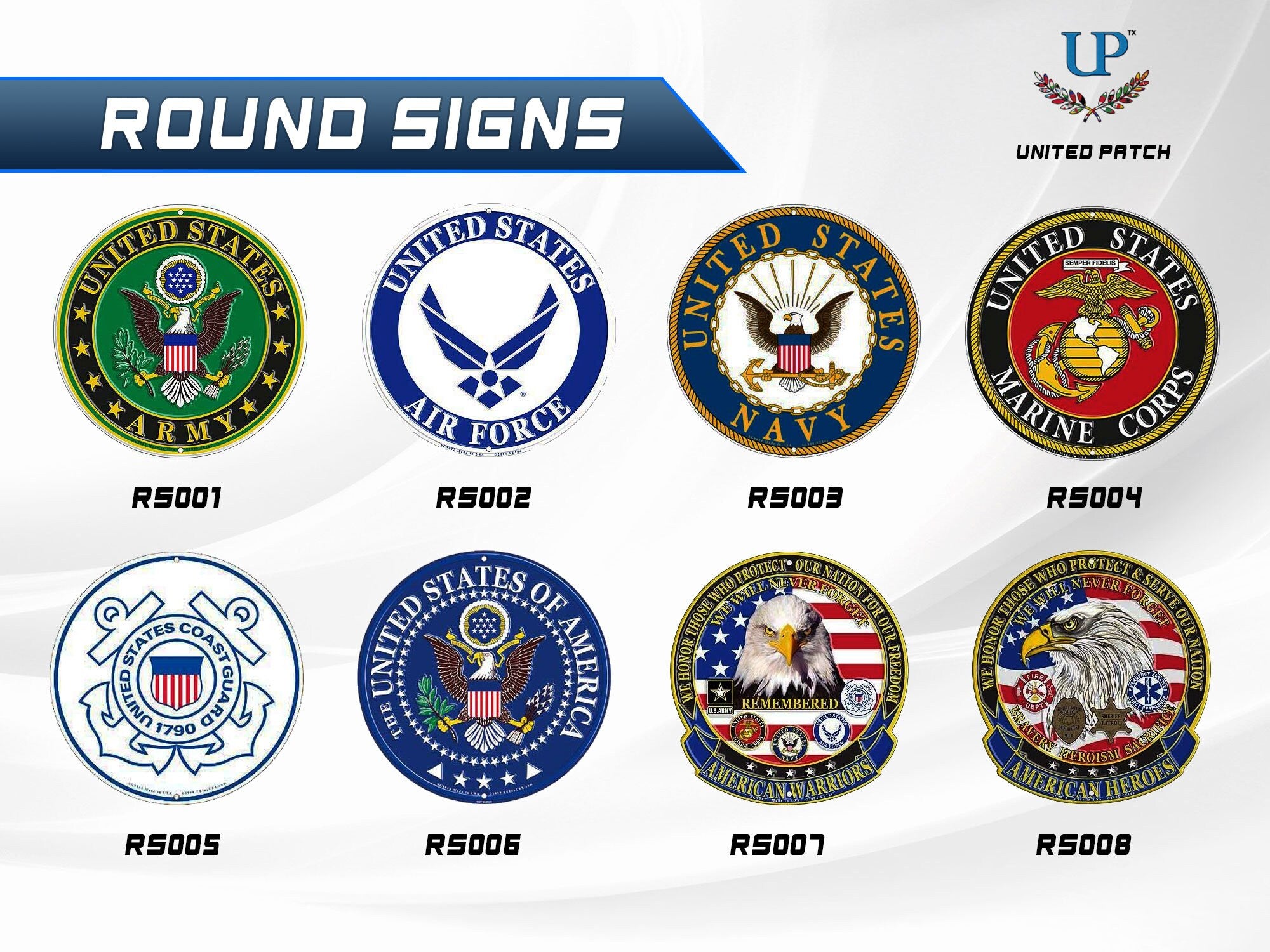 12&#39;&#39; U.S. Air Force Aluminum Round Sign / Wall Decor / Wall Hanging, US Air Force Circle Sign, USAF Wall Decoration for home, office, garage