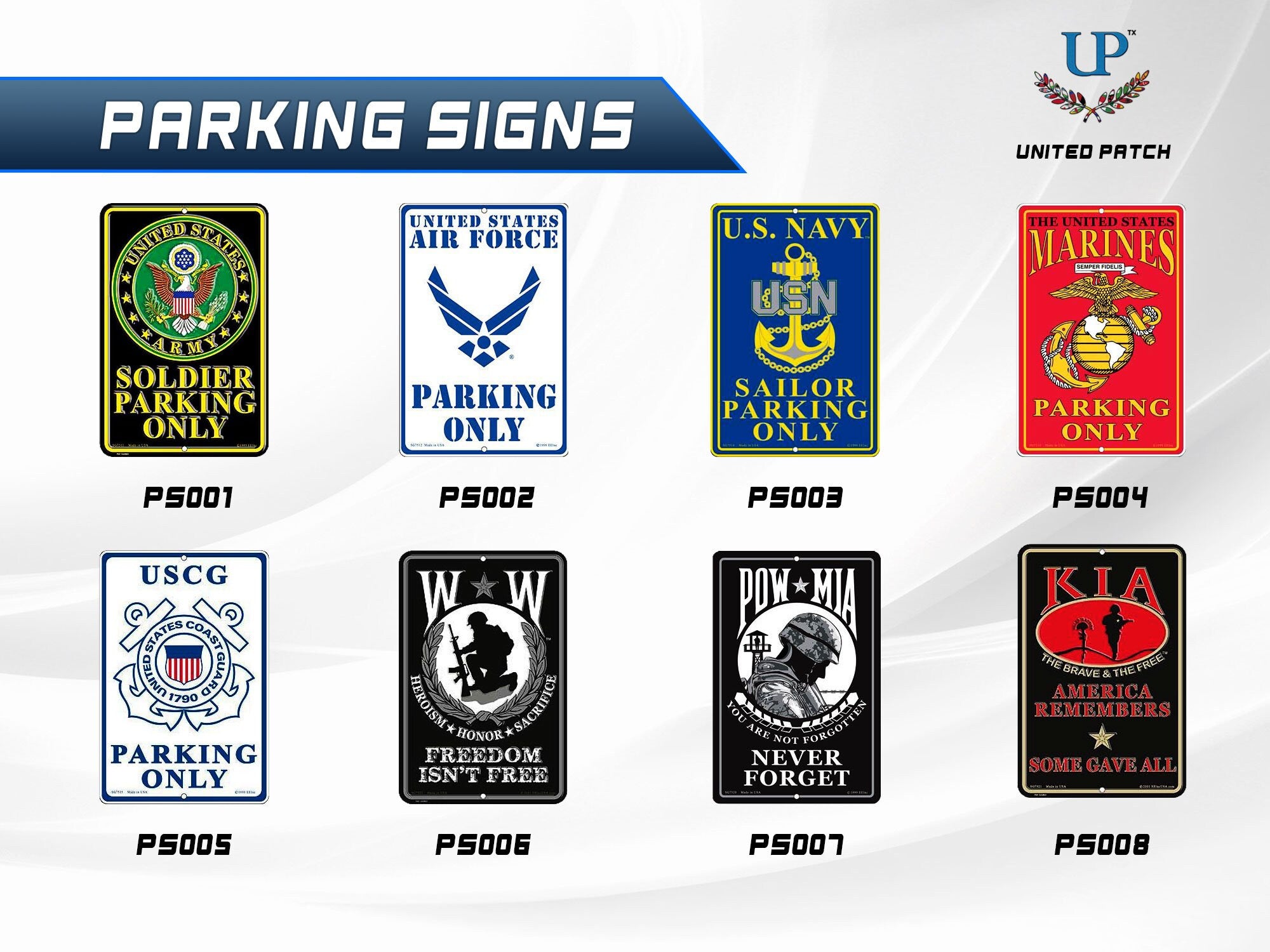 8&#39;&#39;x12&#39;&#39; U.S. Navy Aluminum Parking Sign / Wall Decor, Sailor Parking Only Sign, US Navy Parking Sign for garage, driveway, parking spot