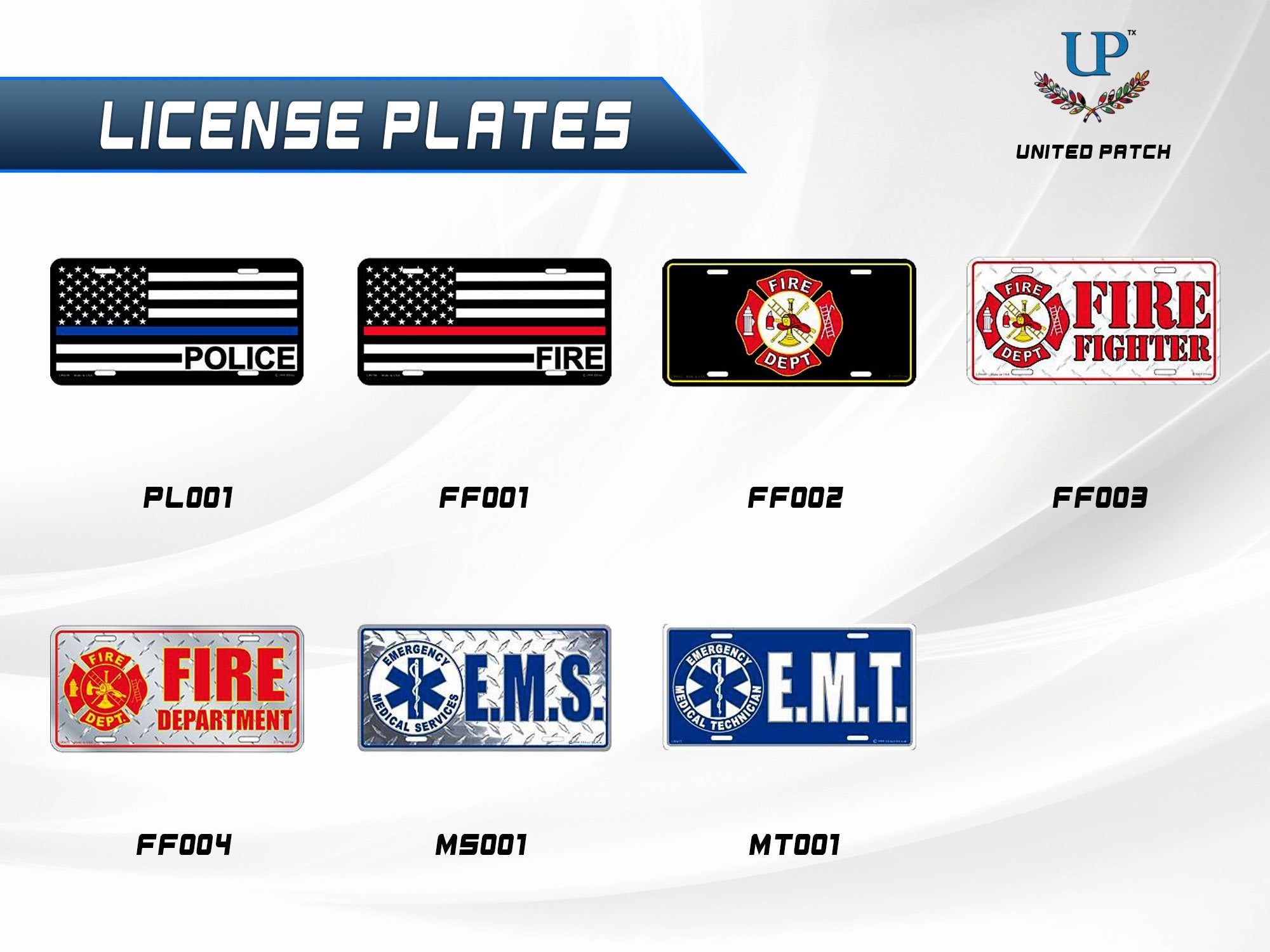 Emergency Medical Services - EMS License Plate, 12&#39;&#39;x6&#39;&#39; Aluminum EMS License Plate, EMS License Plate, Emergency, Medical, Medic, Paramedic