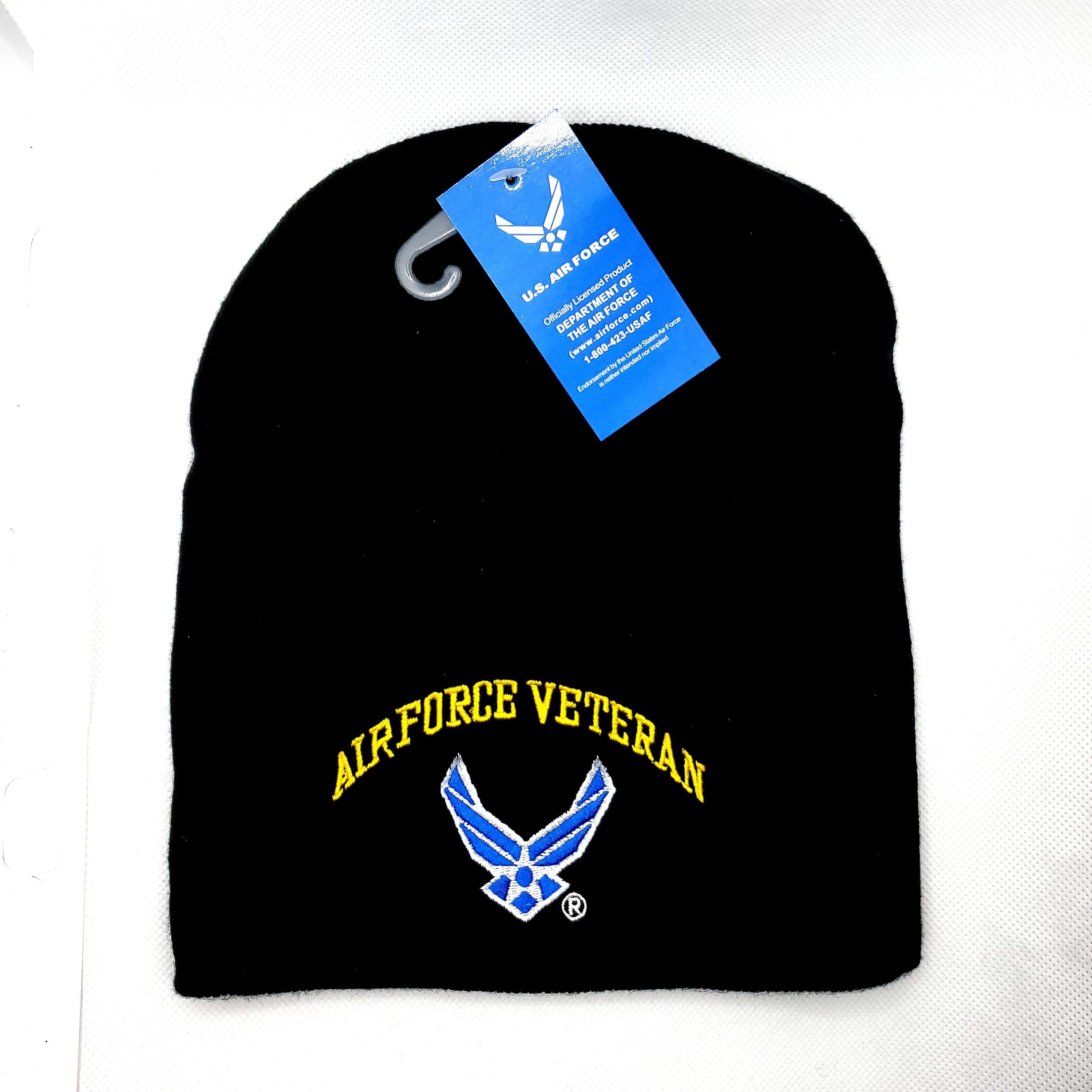 Officially Licensed US Air Force Veteran Beanies, Embroidered US Air Force Veteran Beanies, US Air Force Veteran, One Size Fits, Winter Hats