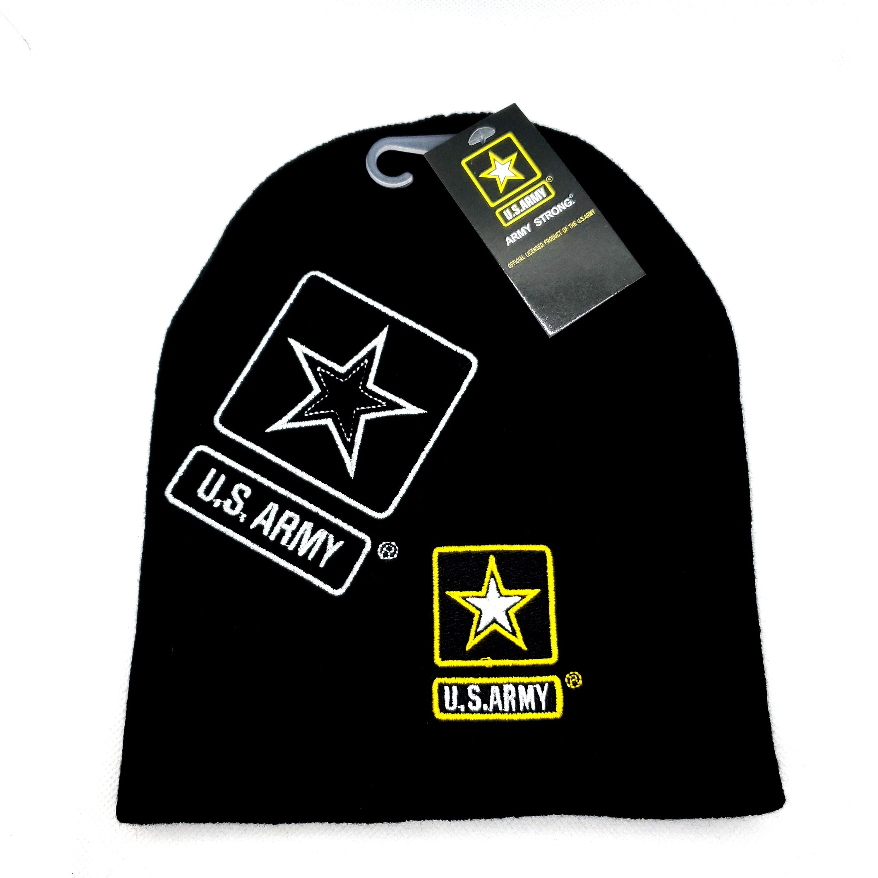 Officially Licensed US Army Beanies, Embroidered US Army Beanies, Black US Army Beanie, One Size Fits All Army Beanie, Winter Hats/Beanies