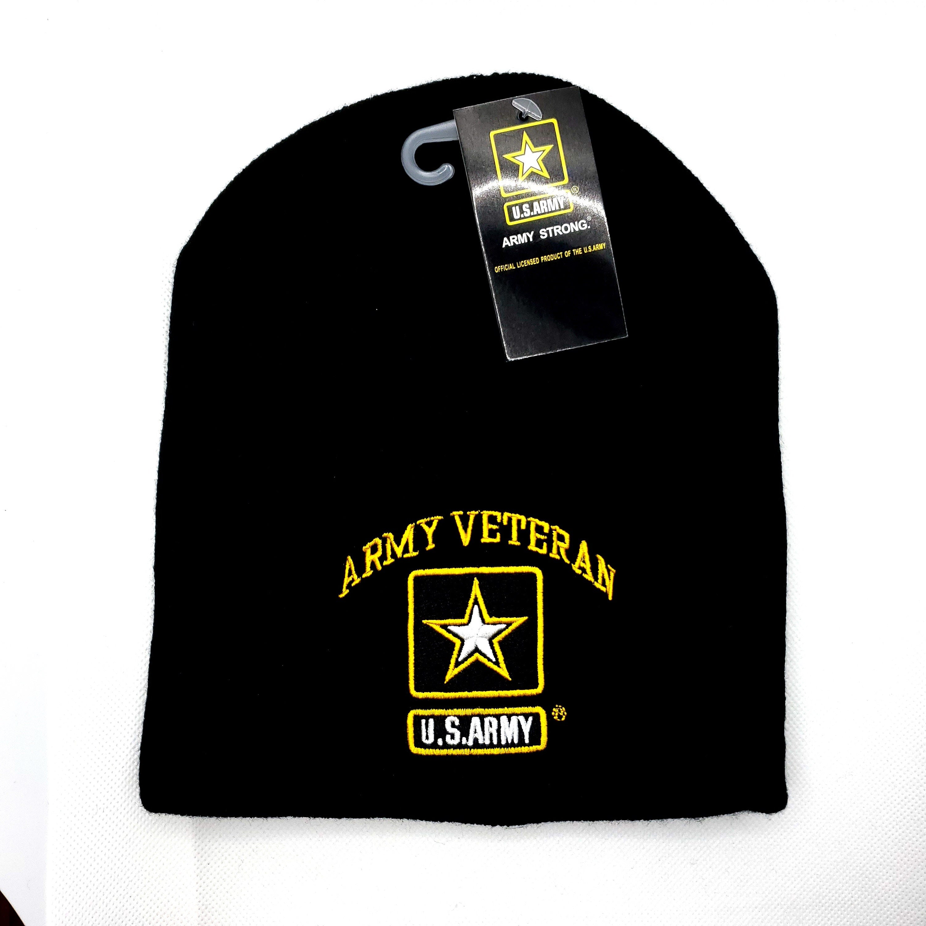 Officially Licensed US Army Veteran Beanies, Embroidered US Army Veteran Beanies, US Army Veteran Beanie, One Size Fits, Winter Hats/Beanies