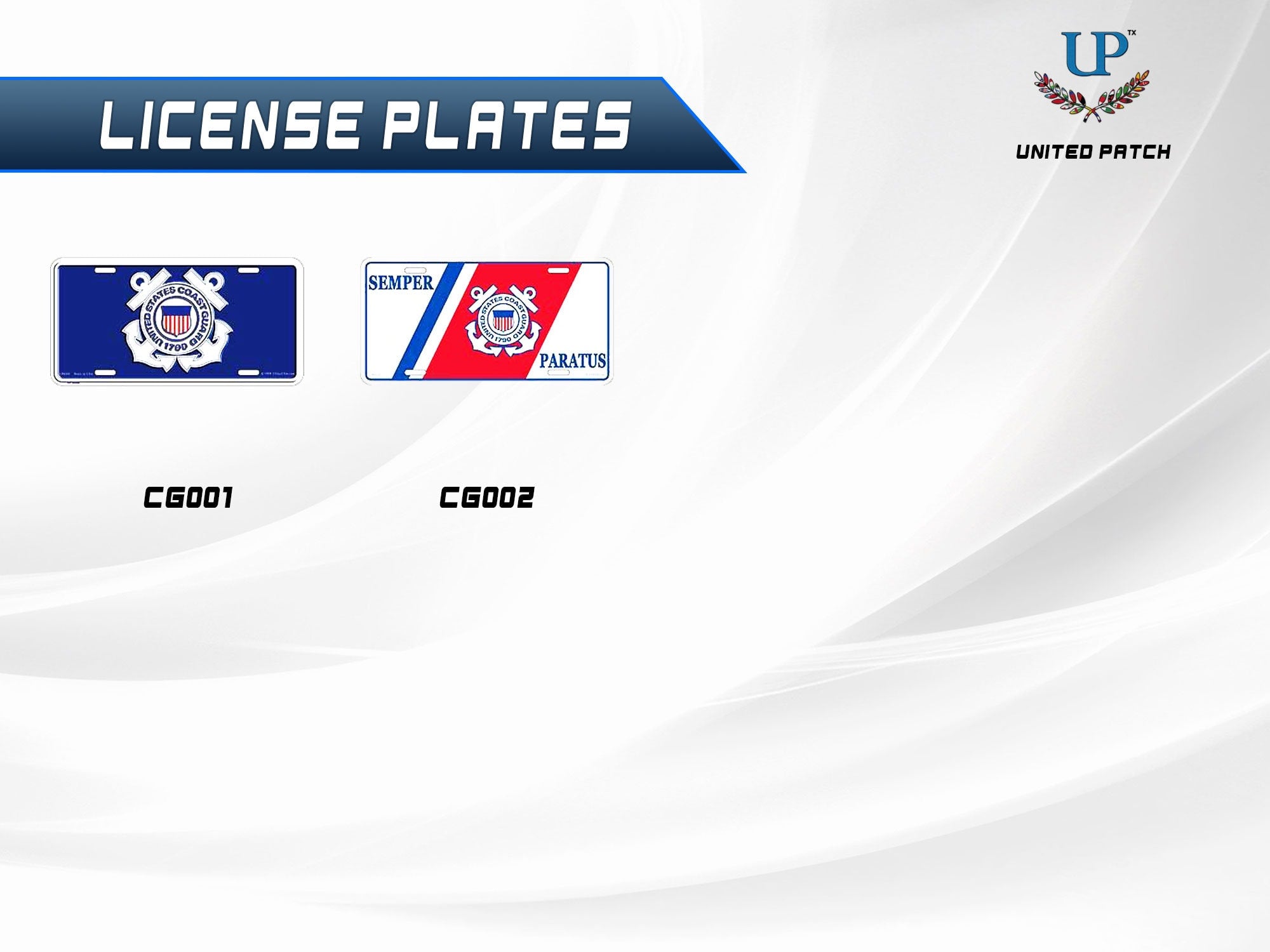 U.S. Coast Guard Logo License Plate, 6&#39;&#39;x12&#39;&#39; US Coast Guard License Plate, USCG License Plate, United States Coast Guard License Plate Sign