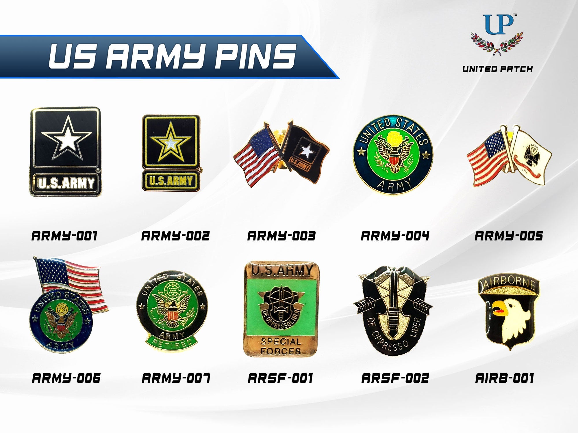 U.S. Army & US Flag Lapel Pin, U.S. Army New Logo and US Flag Lapel Pin, Army pin for man, Army pin for woman, lapel pins for military, pins