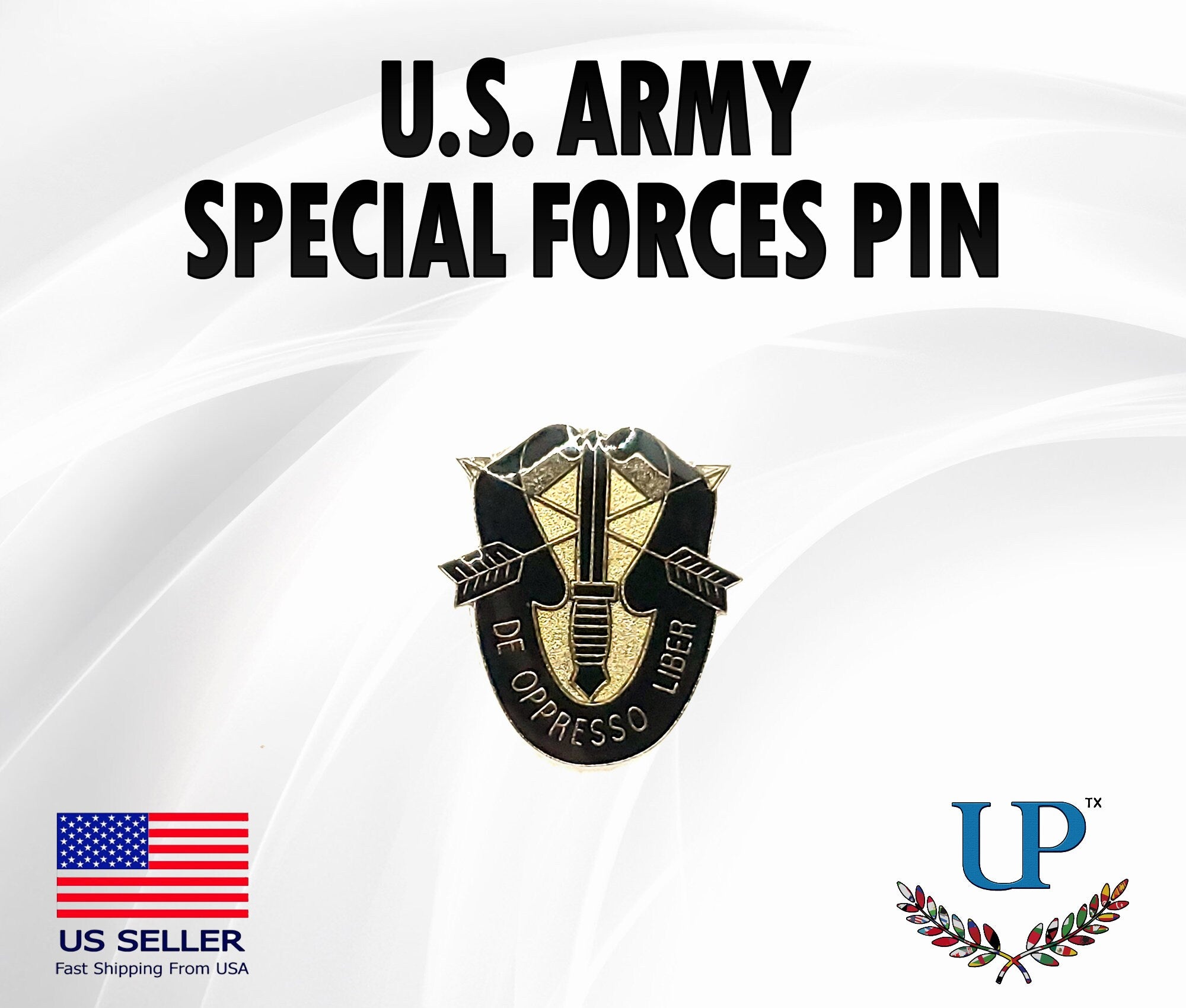 U.S. Army Special Forces Lapel Pin, Special Forces Lapel Pin, U.S. Army Special Forces pins for man and woman, De Oppresso Liber lapel pins