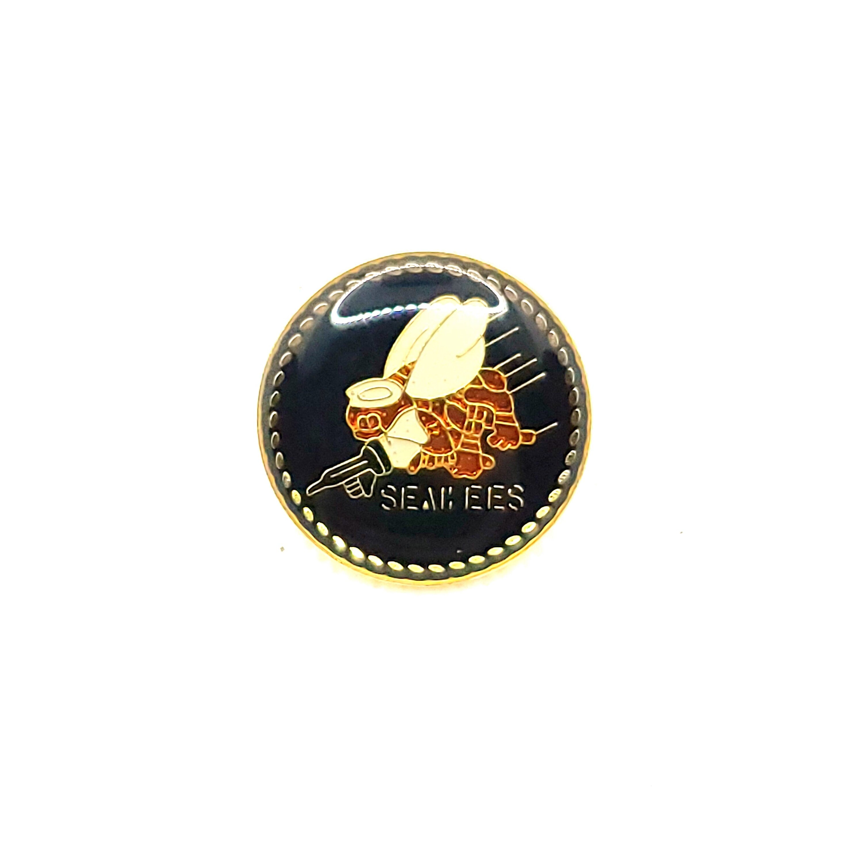 U.S. Navy Seabees Lapel Pin, Seabees Lapel Pin, U.S. Navy Seabees lapel pin for man and woman, Seabees Can Do lapel pins,  USN lapel pins