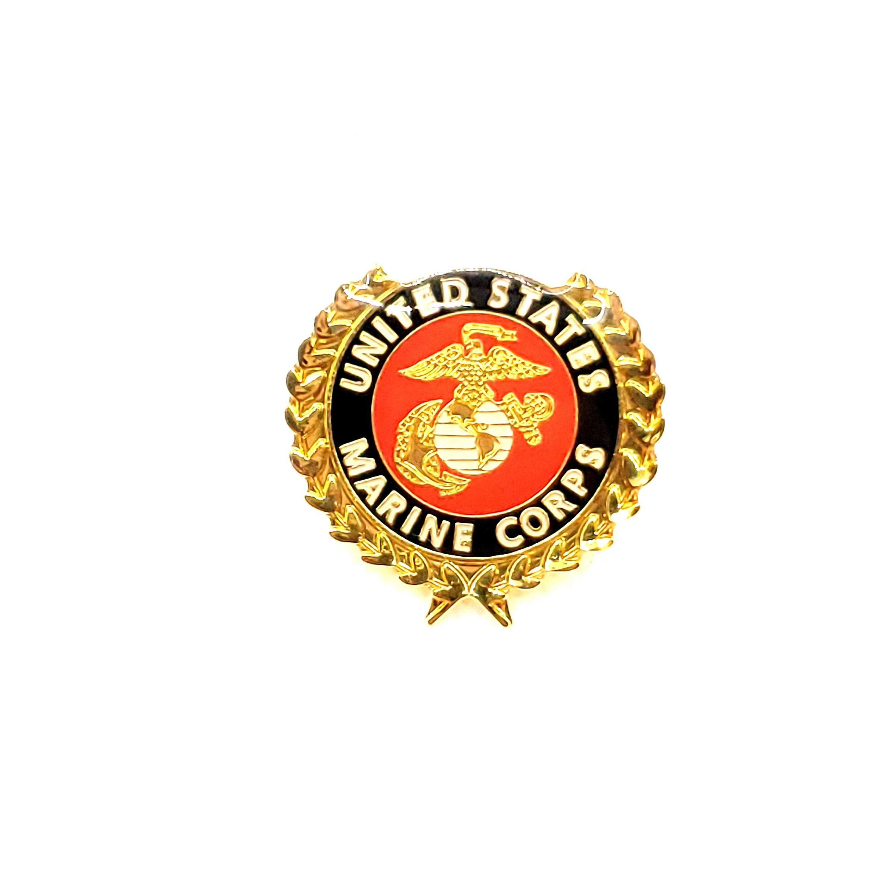 U.S. Marine Corps Wreath Lapel Pin, U.S. Marines Logo Lapel Pin, U.S. Marines Seal lapel pin for man and woman, USMC lapel pins, marine pins