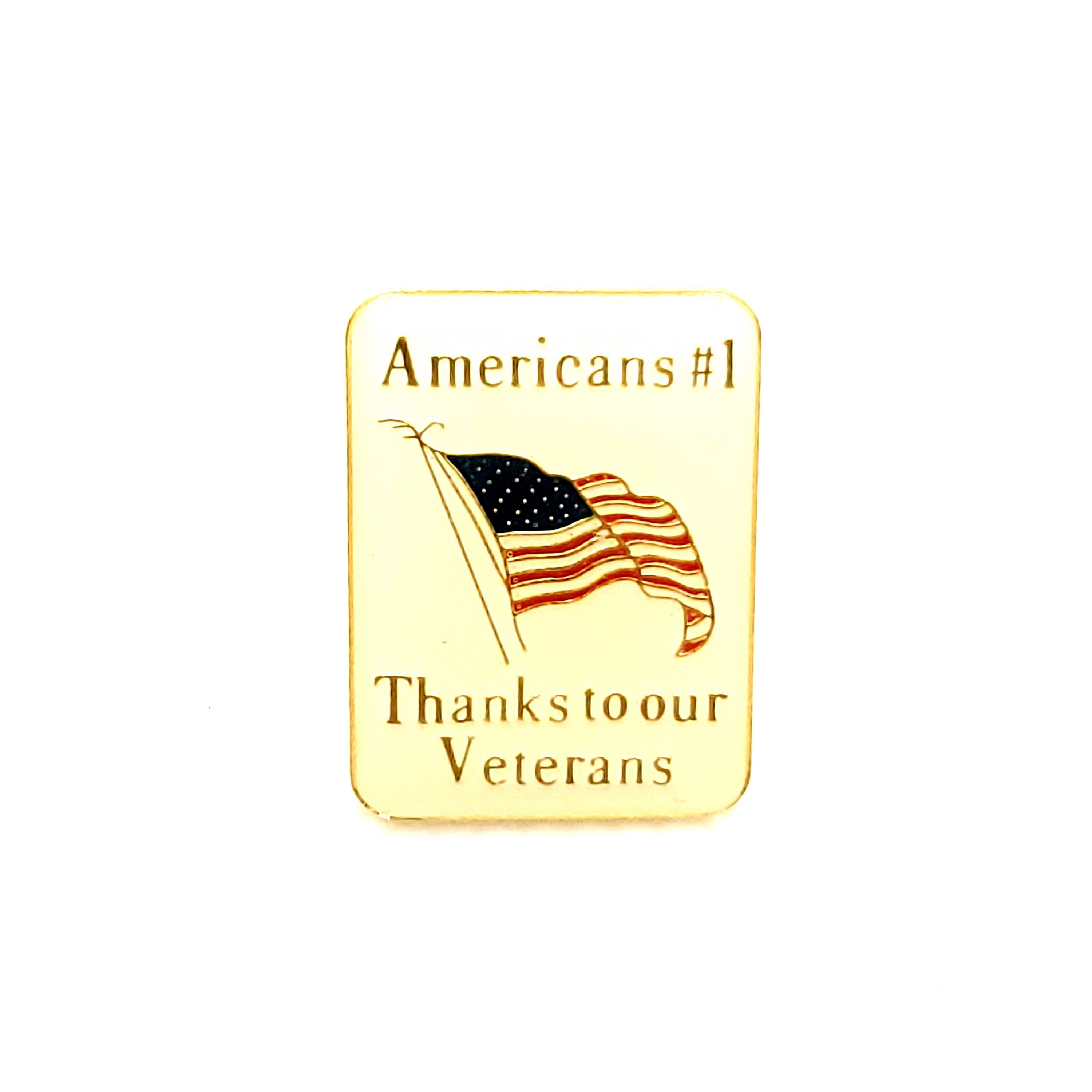 Thanks to Our Veterans Lapel Pin, Americas #1 Veterans Lapel Pin, Veteran Lapel Pins, Thank you to Veterans Lapel Pins, Veteran Pins