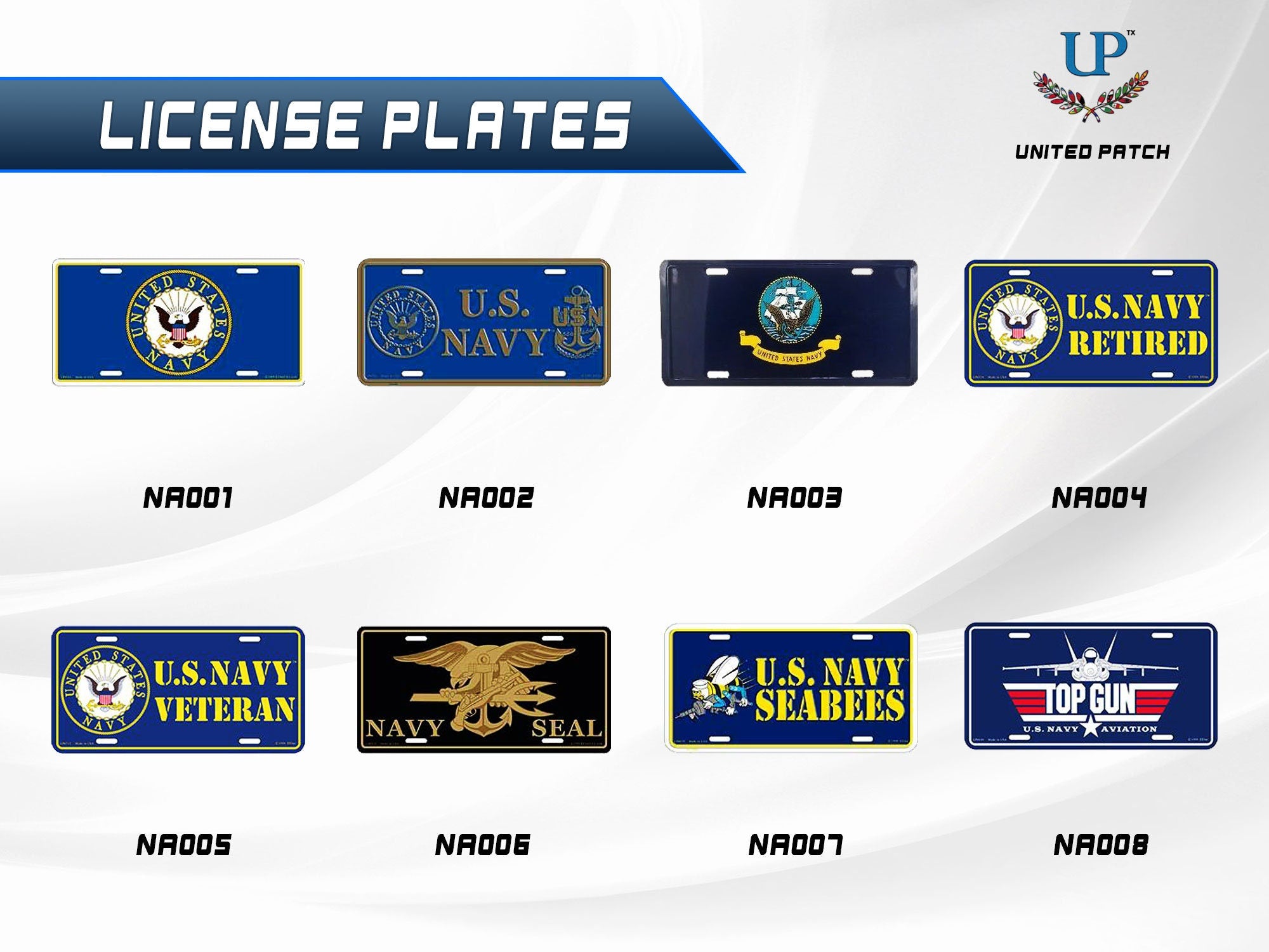 U.S Navy Veteran License Plate, 6&#39;&#39;x12&#39;&#39; US Navy Veteran License Plate, Navy Veteran License Plate, United States Navy Veteran License Plate