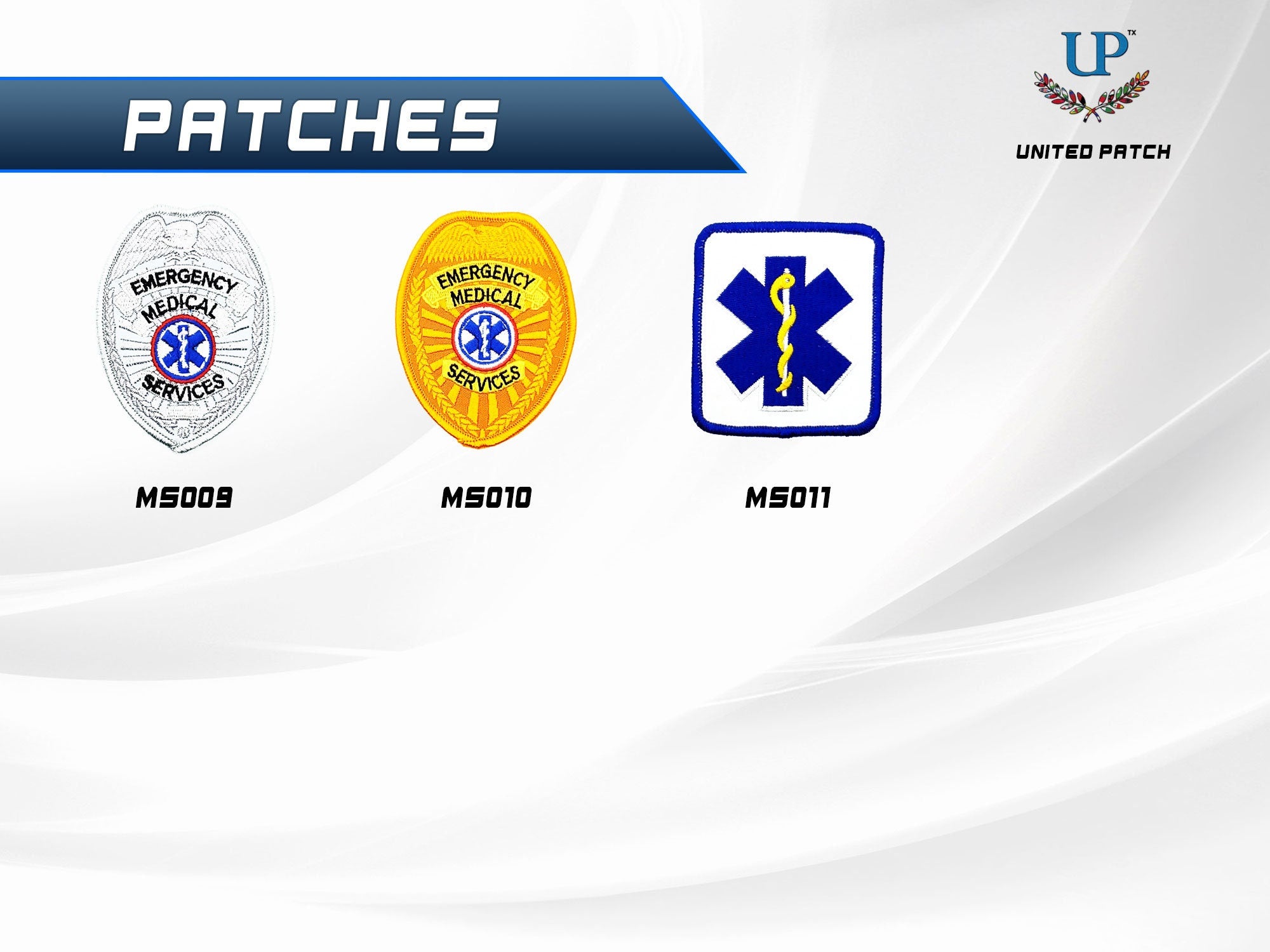 US Medical Services Iron On Patches, Paramedic Patches, EMT Patches, EMS Patches, EMc Medic Patches for Jackets, T-Shirts, Masks