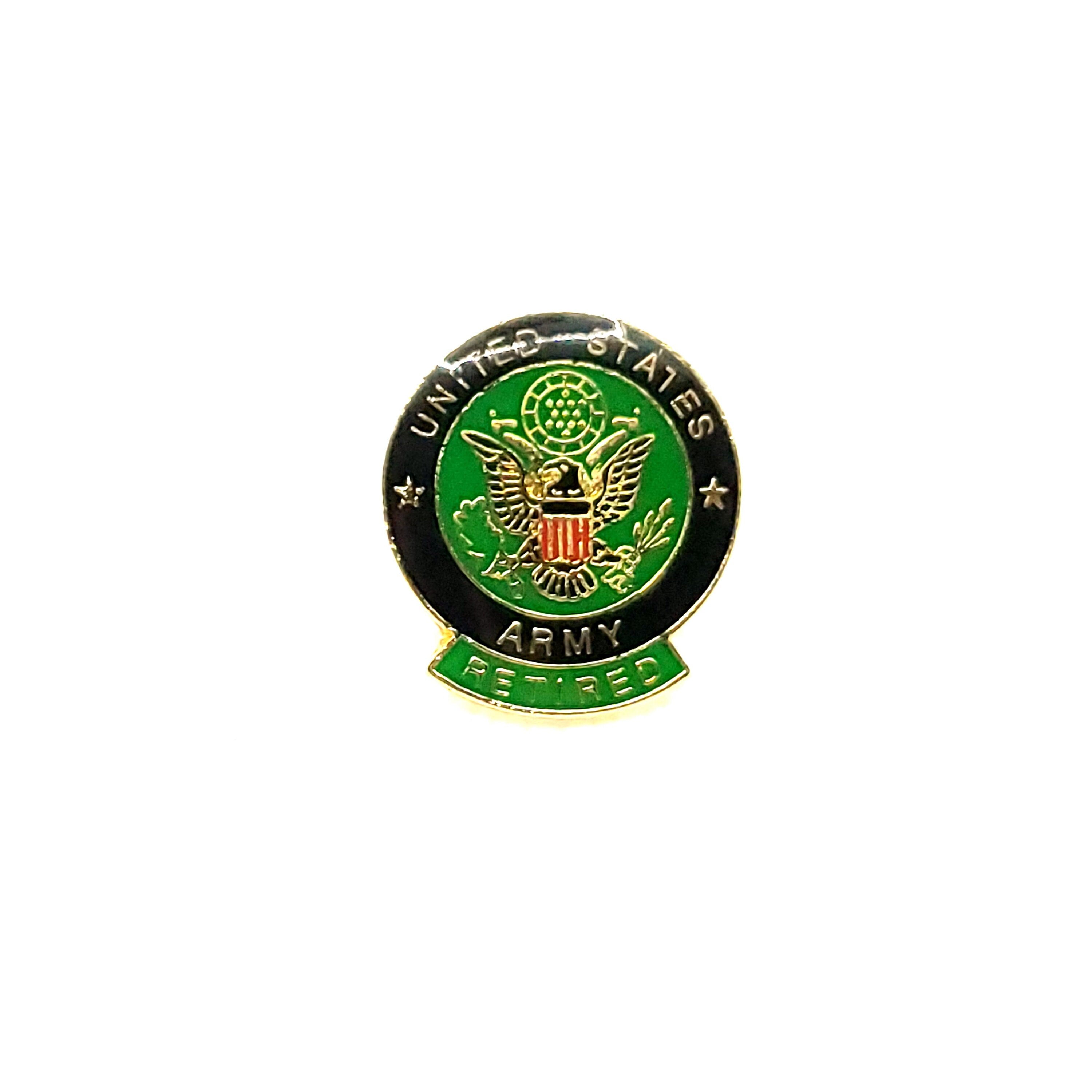 U.S. Army Retired Lapel Pin, U.S. Army Old Logo Retired Lapel Pin, Army Retired pin for man, Army Retired pin for woman, us army retired pin