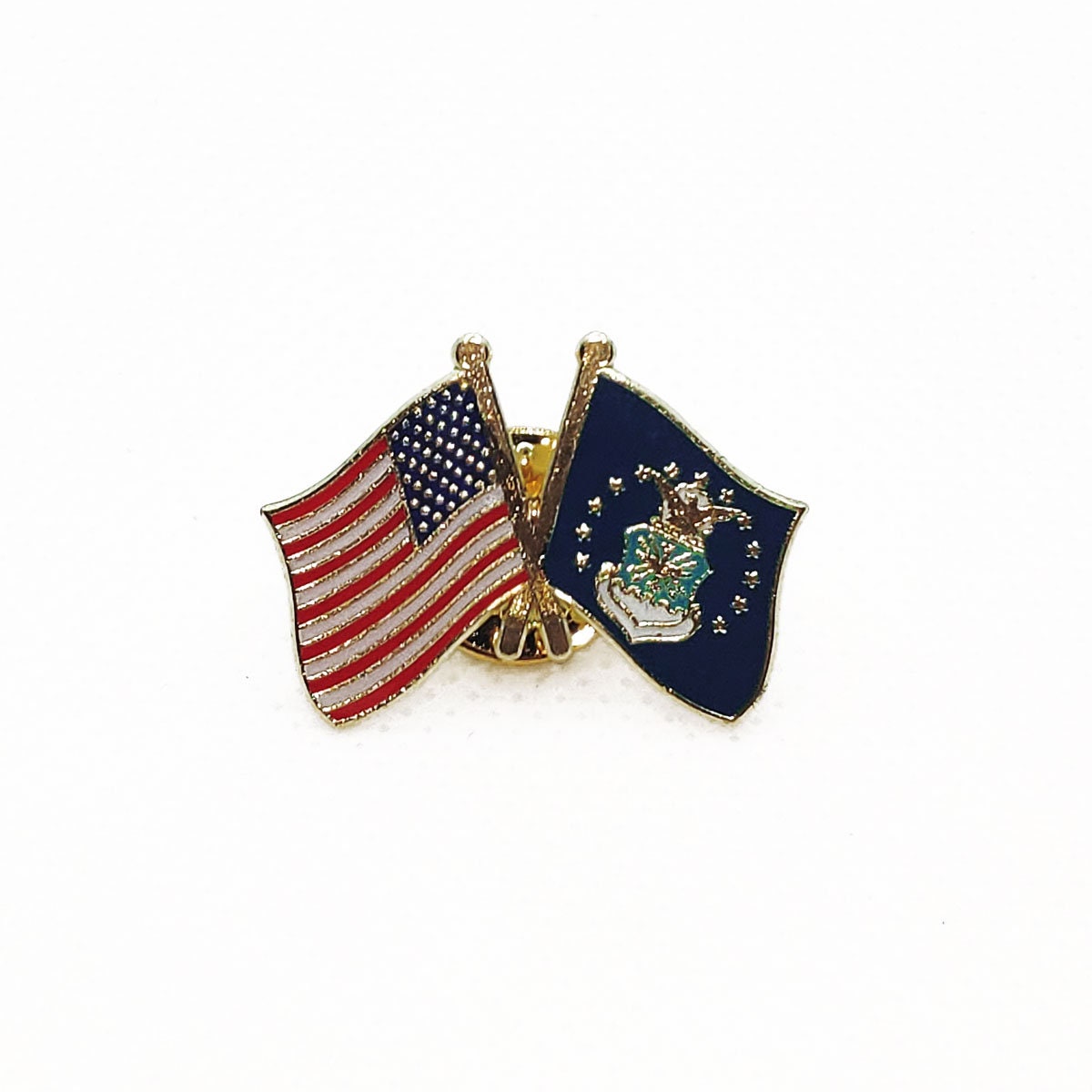 U.S. Air Force Seal & U.S. Flag Lapel Pin, U.S. Air Force Old Logo and U.S. Flag Lapel Pin, U.S. Air Force Seal lapel pin for man and woman