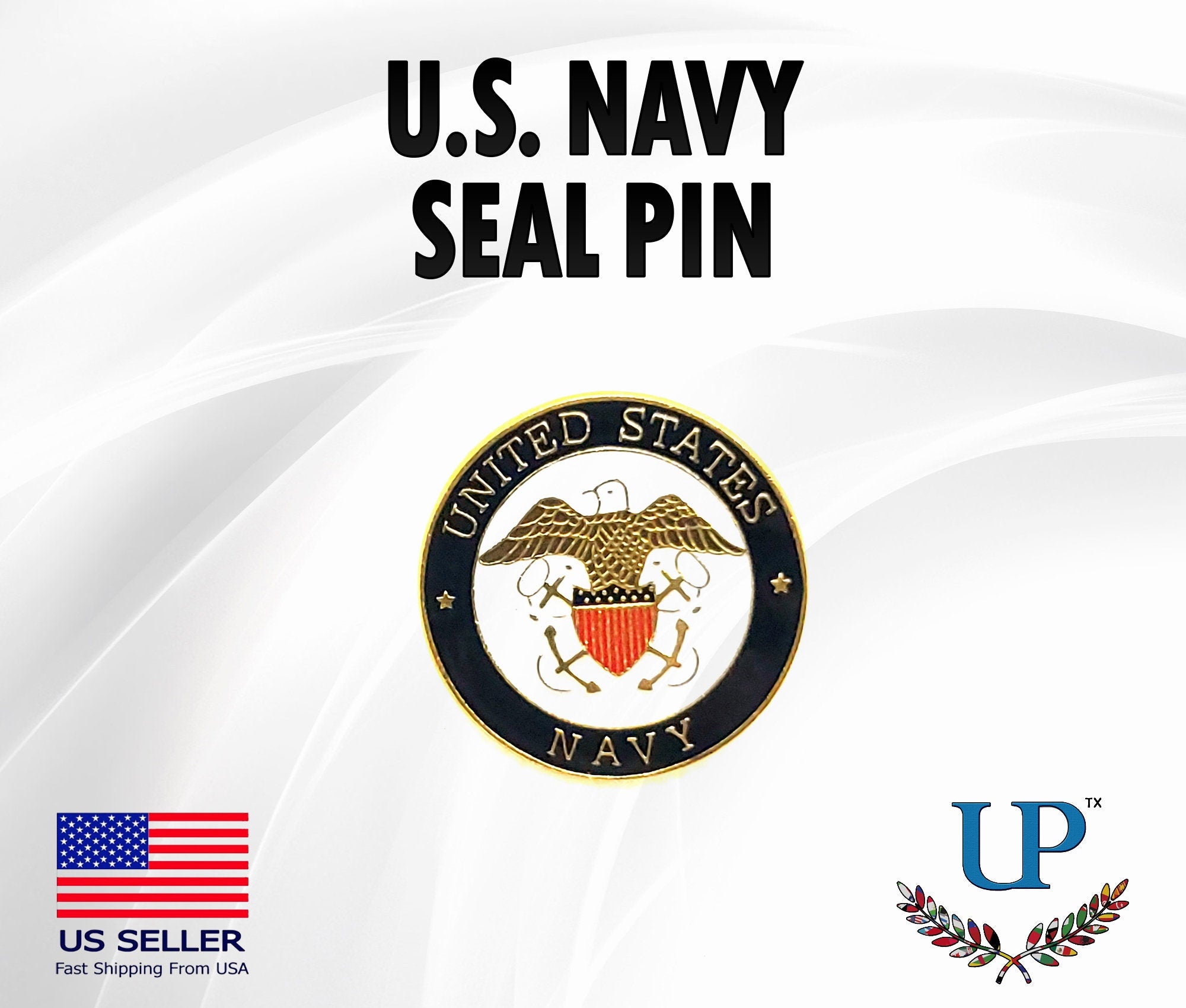 U.S. Navy Seal Lapel Pin, U.S. Navy Logo Lapel Pin, U.S. Navy Seal lapel pin for man and woman, Navy lapel pins for military, USN lapel pins