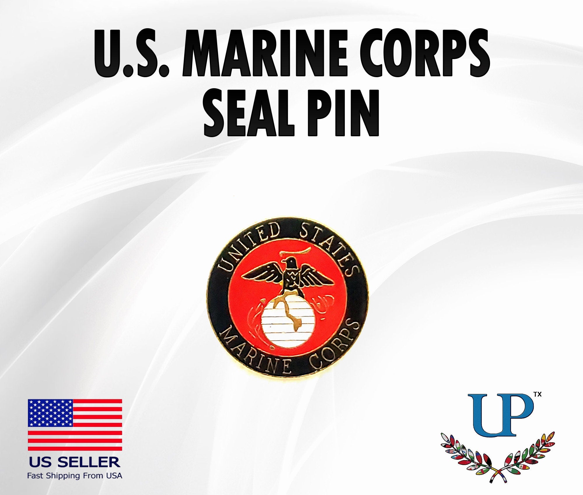 U.S. Marine Corps Seal Lapel Pin, U.S. Marines Logo Lapel Pin, U.S. Marines Seal lapel pins for man and woman, USMC lapel pins, marine pins