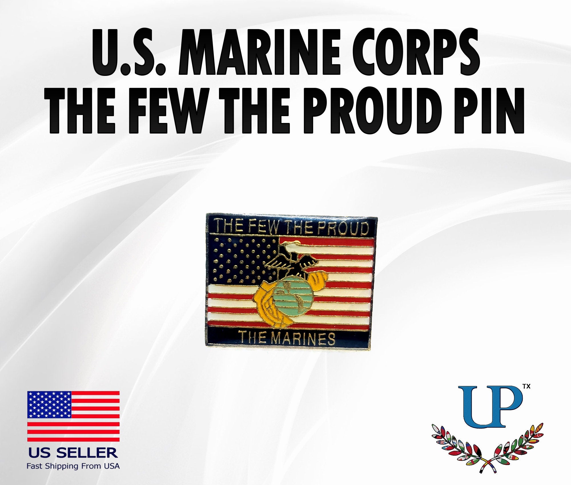 The Few The Proud Lapel Pin, Eagle Globe and Anchor Lapel Pin, U.S. Marines Logo lapel pins for man and woman, USMC lapel pins, marine pins