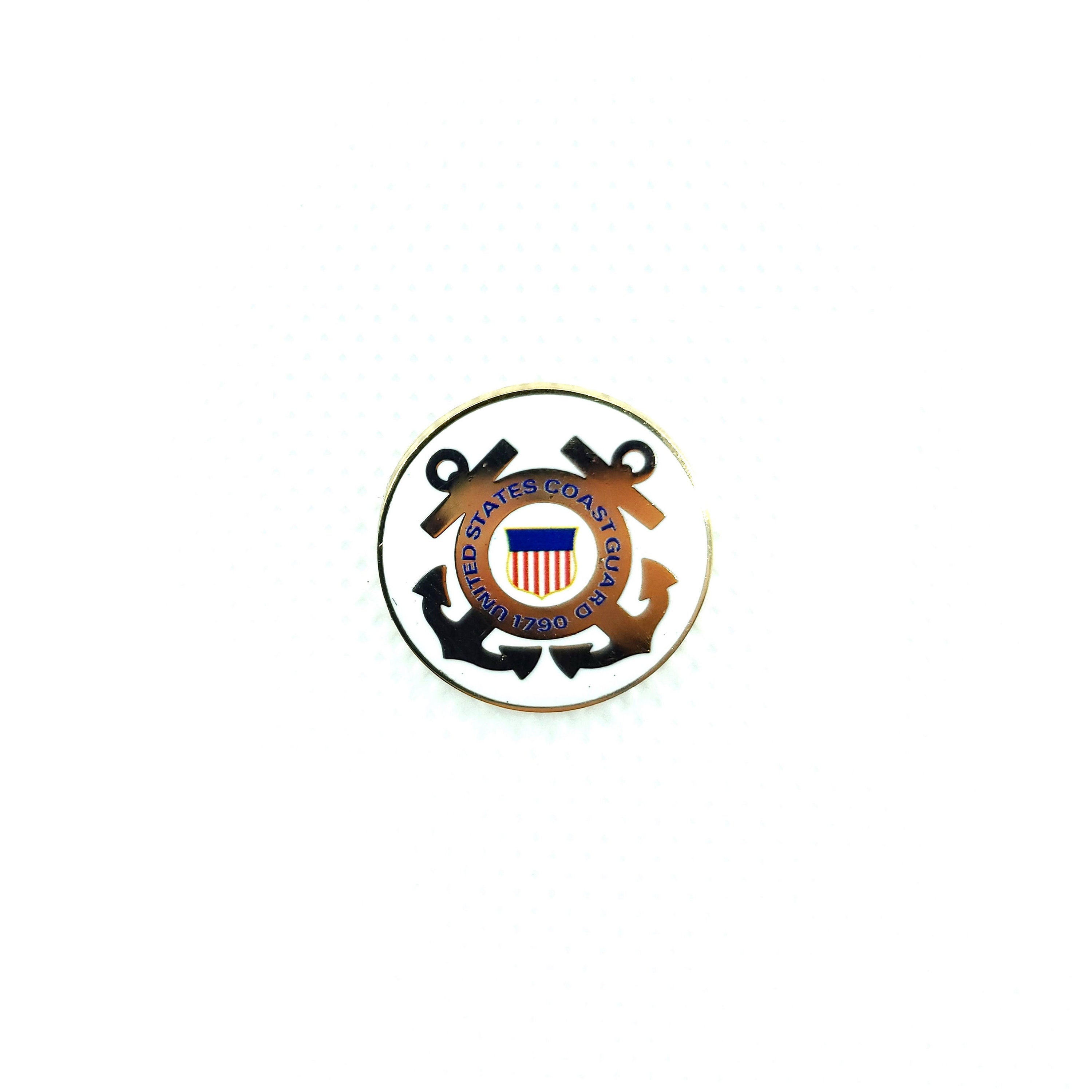 U.S. Coast Guard Round Lapel Pin, U.S. Coast Guard Logo Lapel Pin, US Coast Guard lapel pins for man and woman, USCG lapel pins, Coastie pin