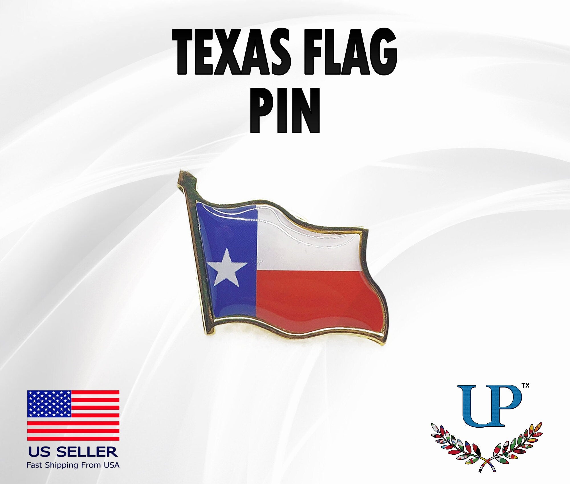 Texas Flag Lapel Pin, State of Texas Flag Lapel Pin, Texan Lapel Pins, TX Flag Lapel Pins, State Flag Pins