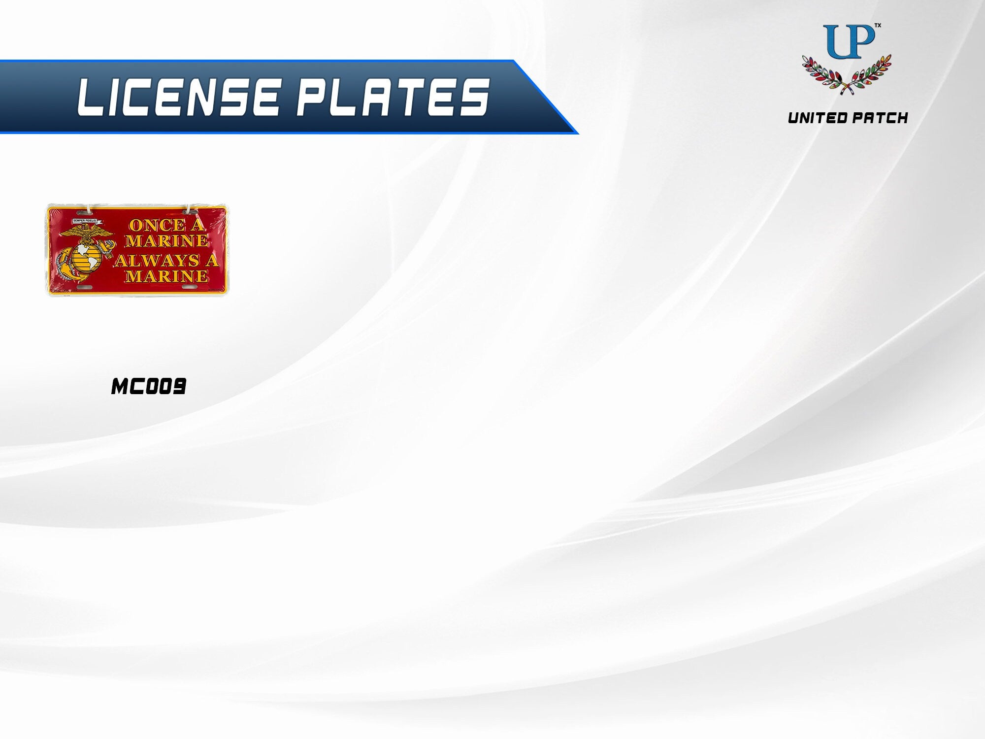 U.S. Marines Eagle Globe and Anchor License Plate, 6&#39;&#39;x12&#39;&#39; U.S. Marine Corps License Plate, USMC License Plate, Marines License Plate Sign