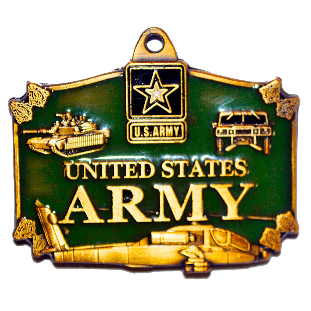 United States Army Keychain, Army Keyring, US Army Heavy Weight Keyring, HW Keychain, US Army New Logo Key Rings, Bright Shine Army Keyring