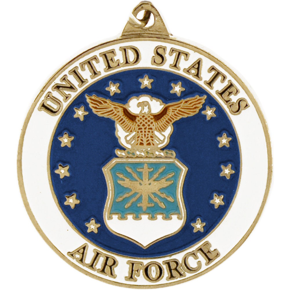 U.S. Air Force Keychain, USAF Keyring, US Air Force Heavy Weight Keyring, US Air Force New Logo Key Rings, Bright Shine Air Force Keyring