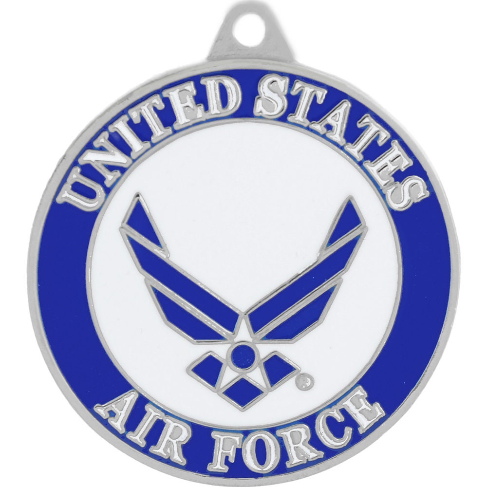 U.S. Air Force Keychain, USAF Keyring, US Air Force Heavy Weight Keyring, US Air Force New Logo Key Rings, Bright Shine Air Force Keyring