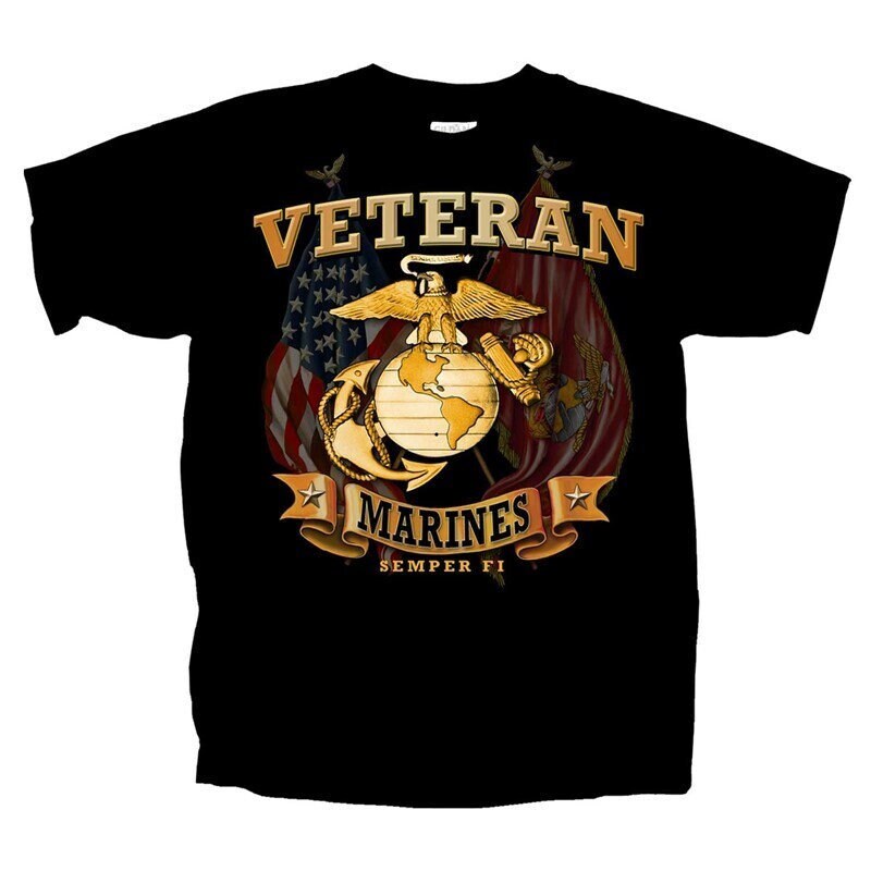 U.S. Marine Corps Veteran T-Shirt, USMC Veteran T-Shirt, US Marines Semper Fi Patriotic T-Shirt, US Marines Veteran T-Shirt, Marines Vet Tee