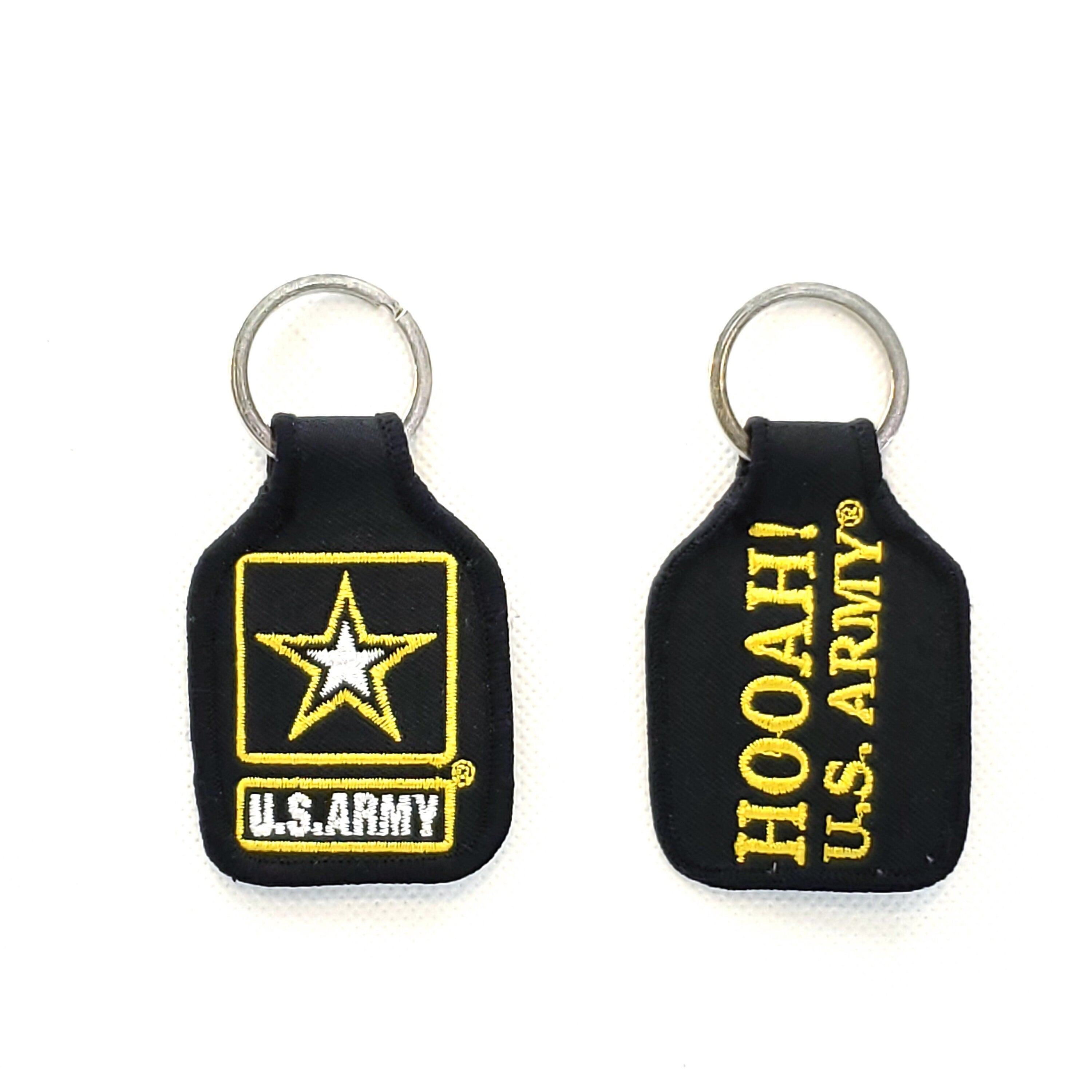 Embroidered U.S. Army Keychain, Army Keyring, U.S. Army Short Keyring, Hooah!, US Army New Logo Key Rings, Fabric Army Keyring, Keychain