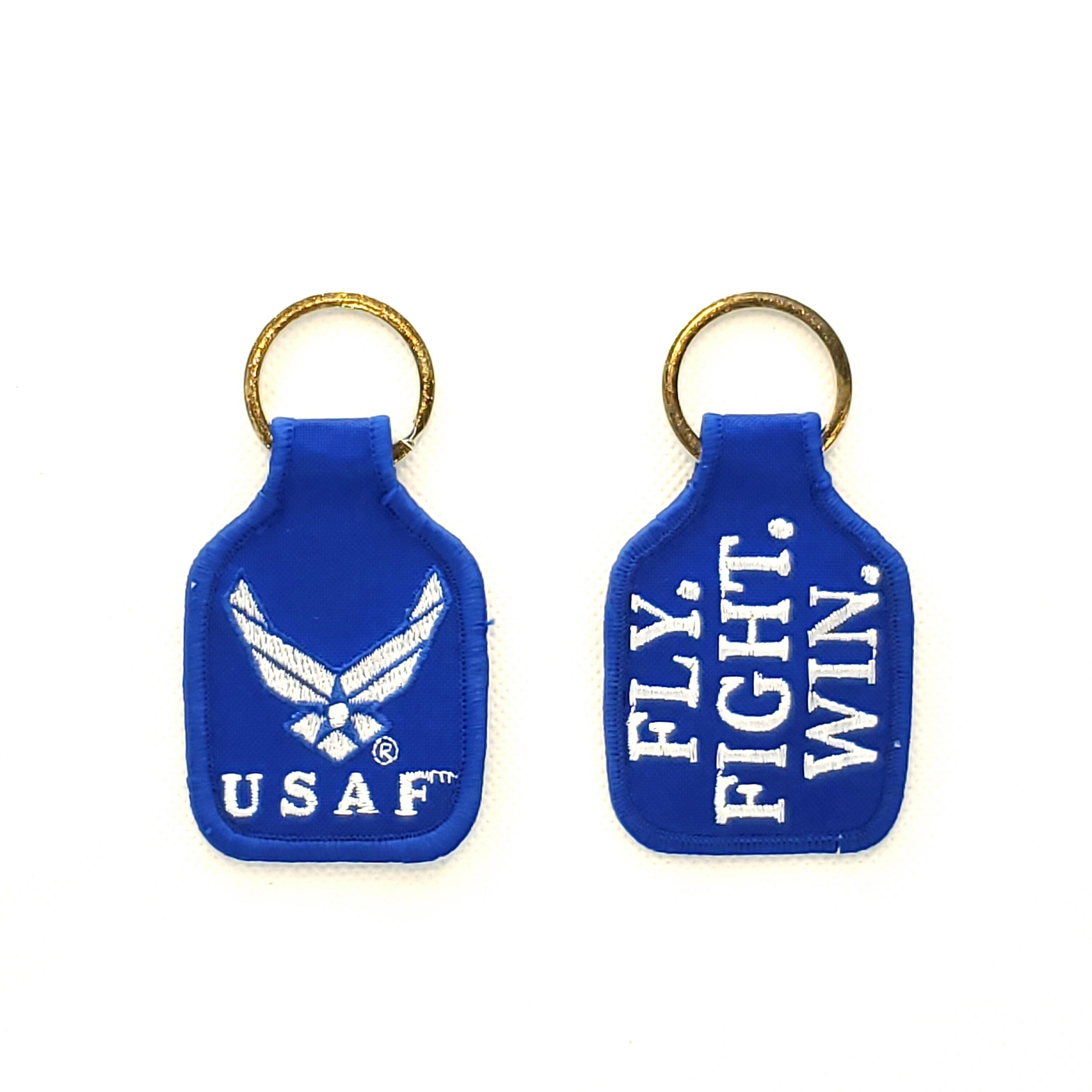 Embroidered U.S. Air Force Keychain, U.S. Air Force Keyring, US Air Force Short Keyring, USAF Key Rings, Fabric Air Force Keyring, Keychain