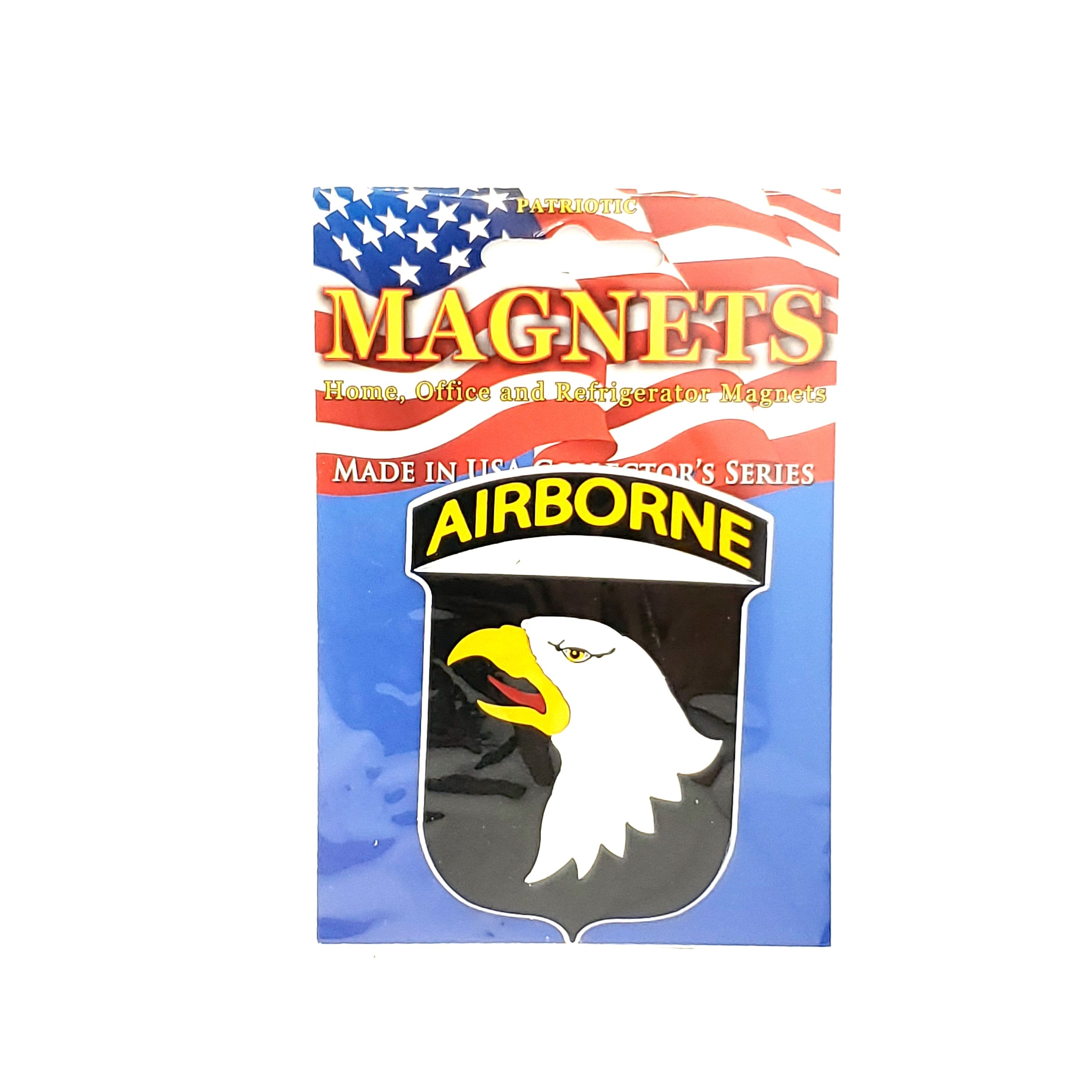 High Quality U.S. Army 101st Airborne Rubber Magnet, US Army 101st Airborne Magnet for Refrigerators, Lockers, File Cabinets, Home & Office