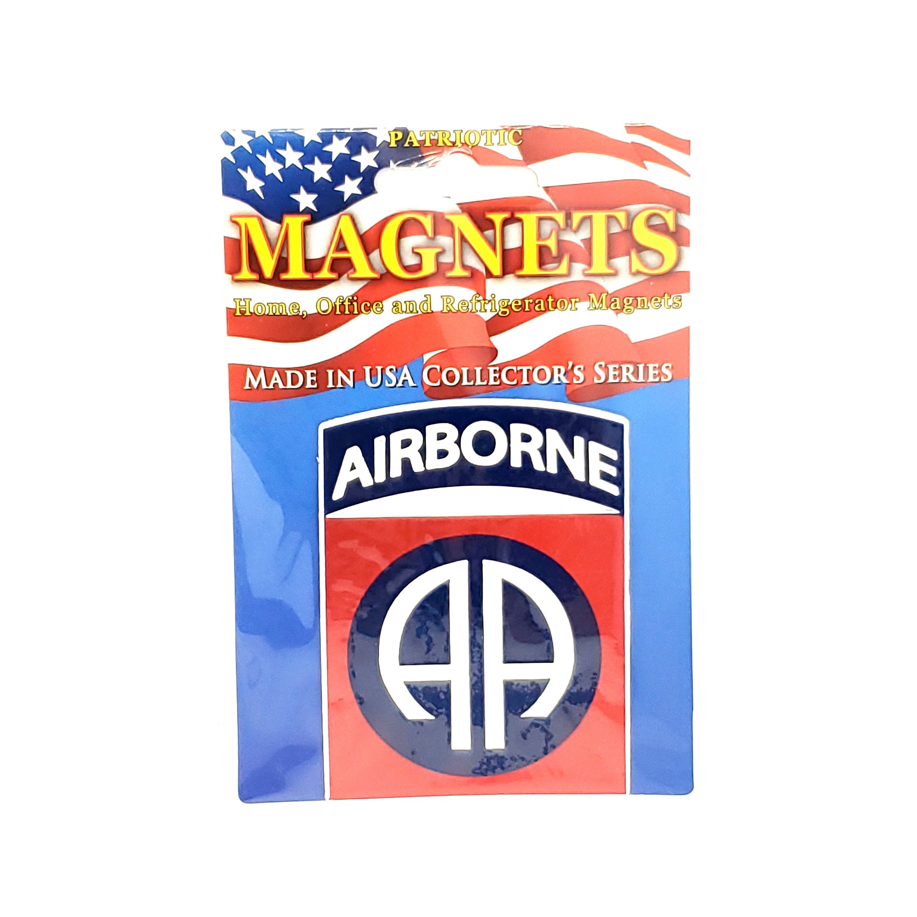 High Quality U.S. Army 82nd Airborne Rubber Magnet, US Army 82nd Airborne Magnet for Refrigerators, Lockers, File Cabinets, Home and Office