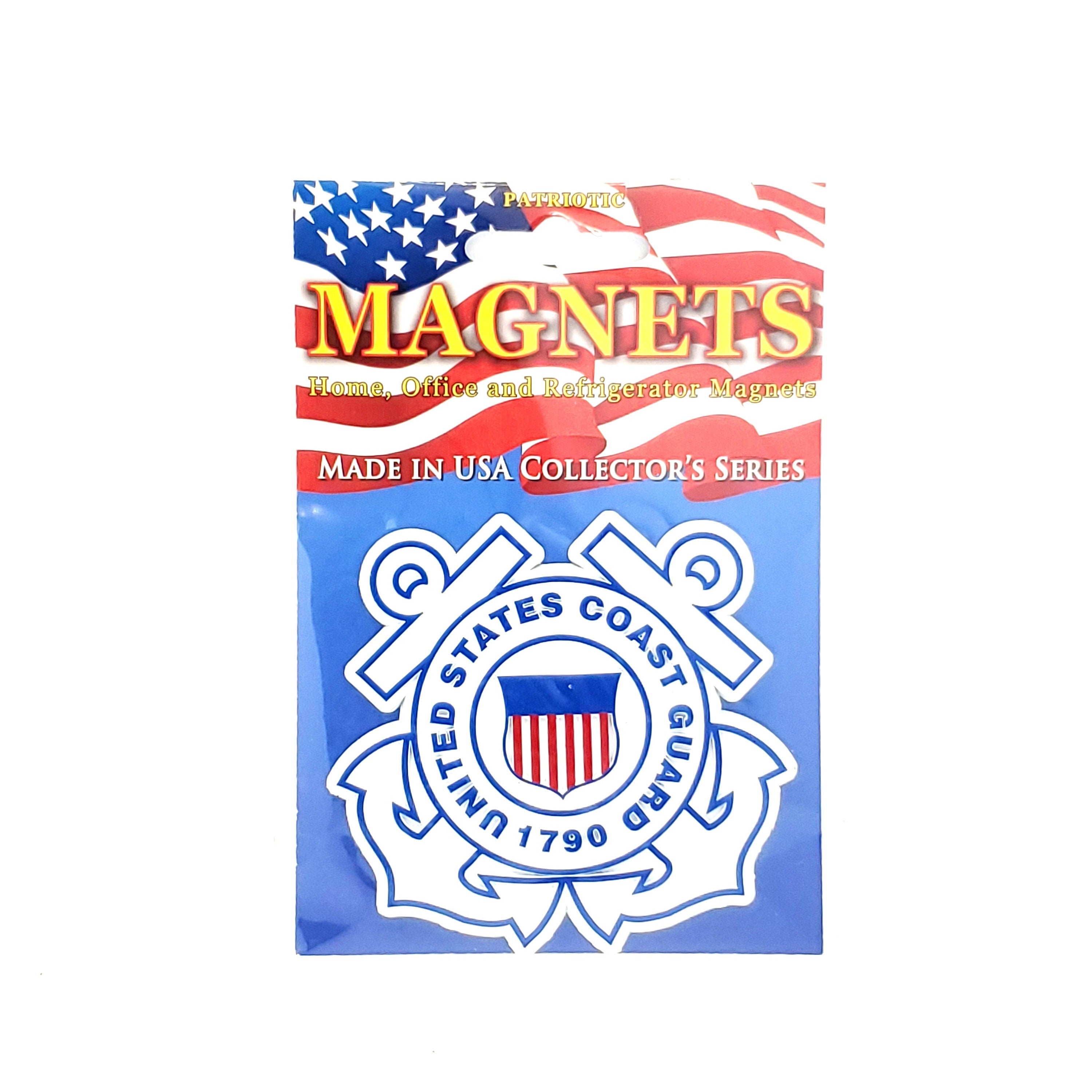 High Quality U.S. Coast Guard Rubber Magnet, US Coast Guard Magnet for Refrigerators, Lockers, File Cabinets, Tool Boxes, Home and Offices