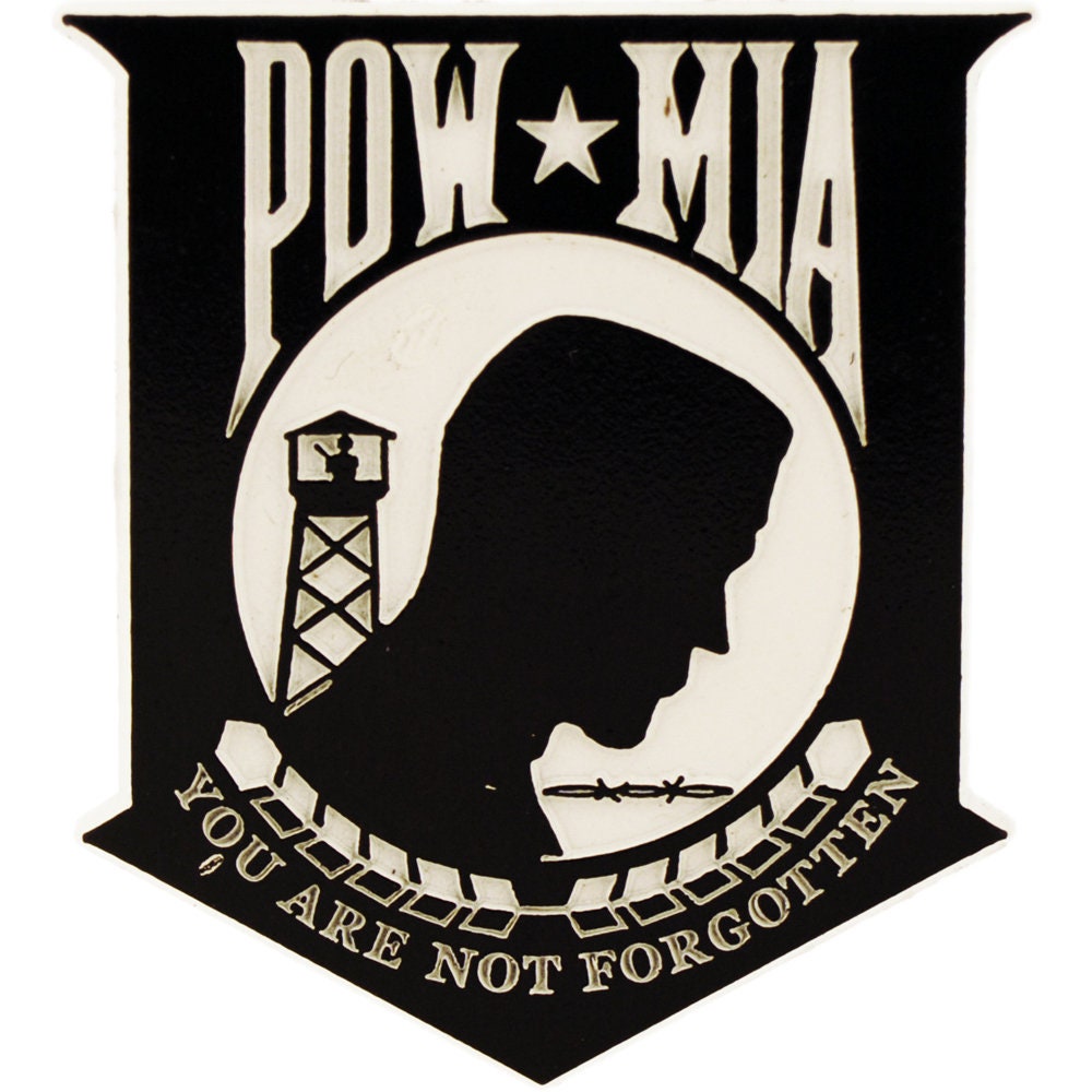 High Quality POW MIA Rubber Magnet, Prisoner of War - Missing in Action Magnet for Refrigerators, Lockers, File Cabinets, Home and Offices