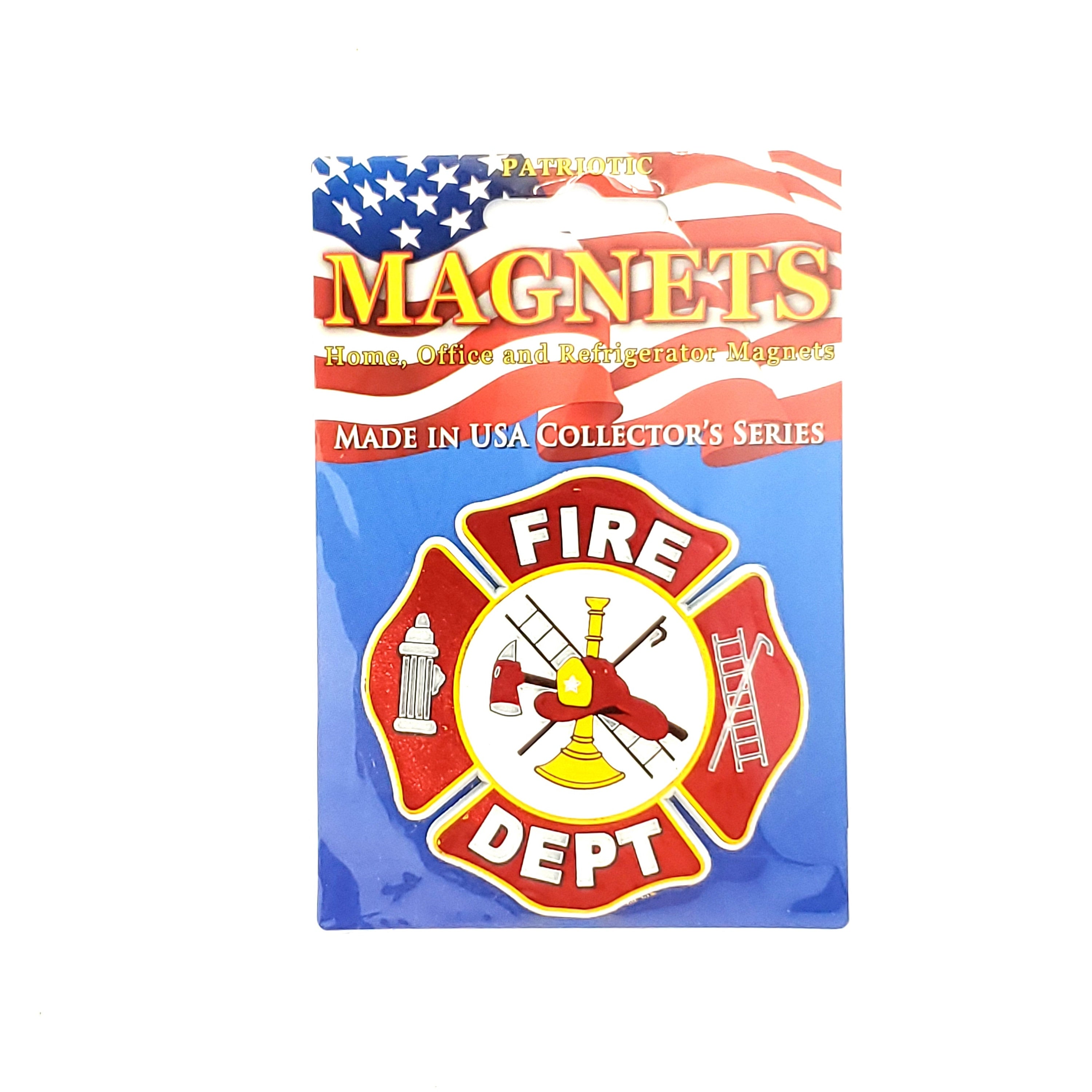 High Quality FIREFIGHTER Rubber Magnet, Fire Department Logo Magnet for Refrigerators, Lockers, File Cabinets, Tool Box, Home and Office Use