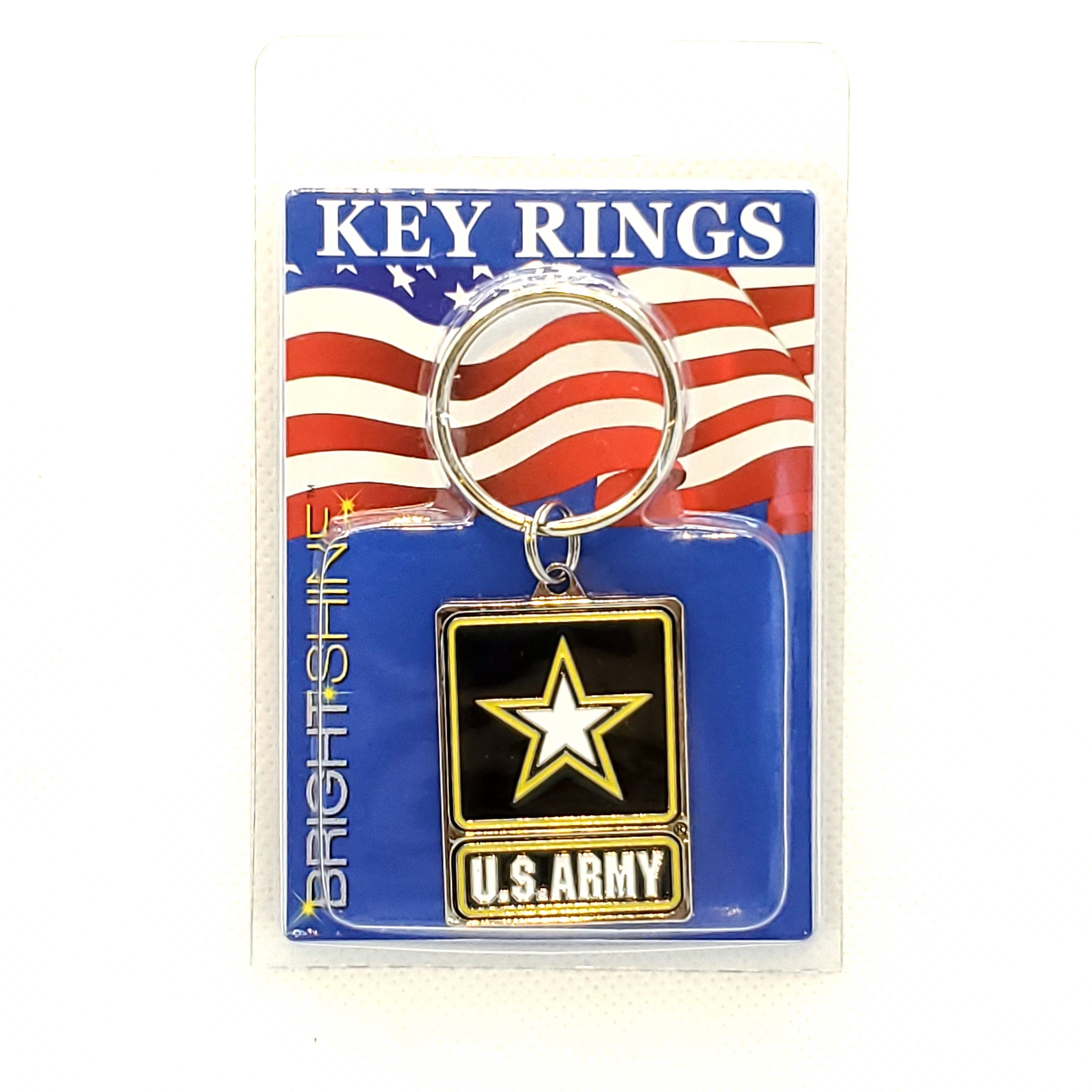 U.S. Army Keychain, Army Keyring, US Army Heavy Weight Keyring, HW Keychain, US Army New Logo Key Rings, Bright Shine Army Keyring, Keychain