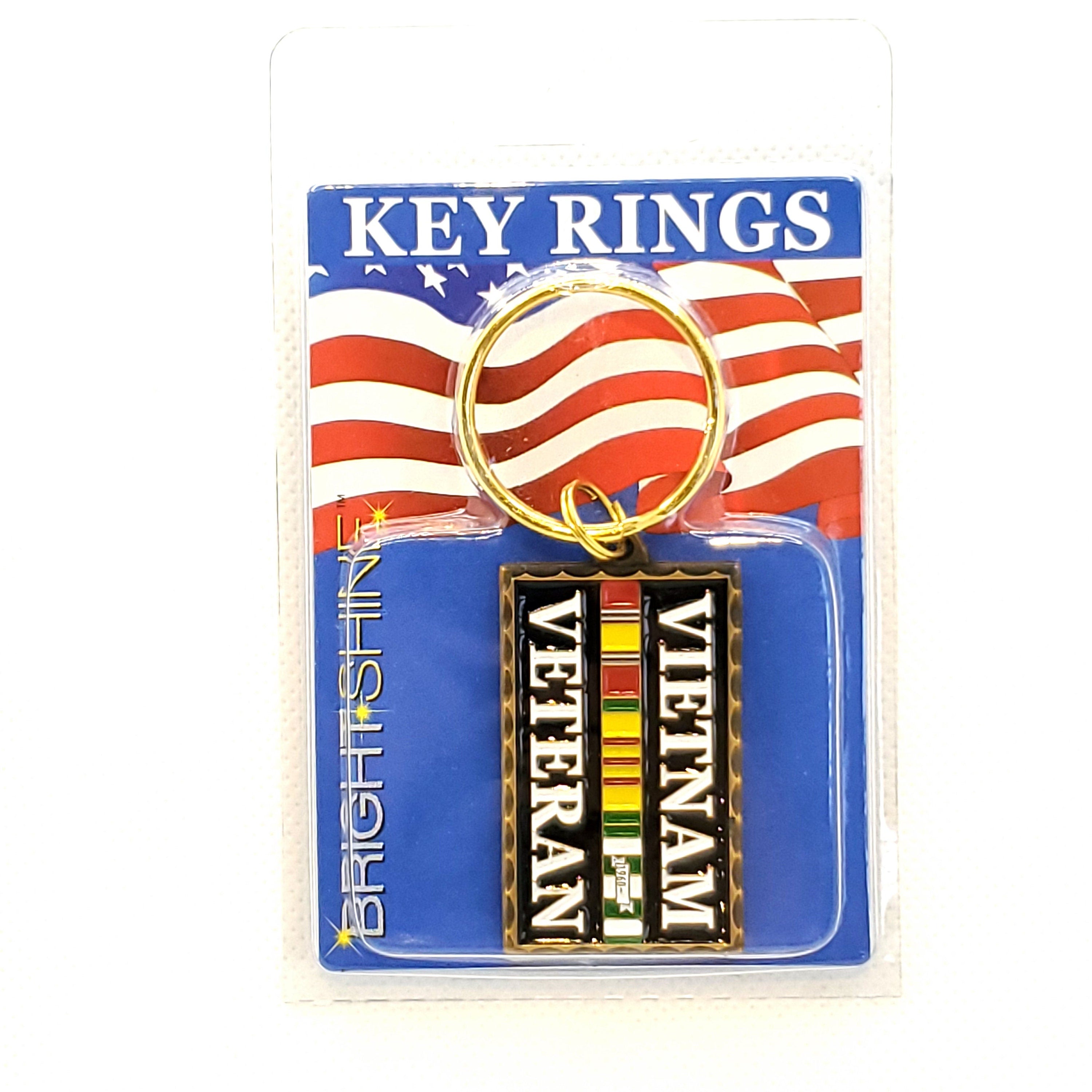 VIETNAM VETERAN Keychain, Vietnam Veteran Keyring, Vietnam Era Vet Heavy Weight Keyring, Bright Shine Vietnam Veteran Keychain, Vet Keyring