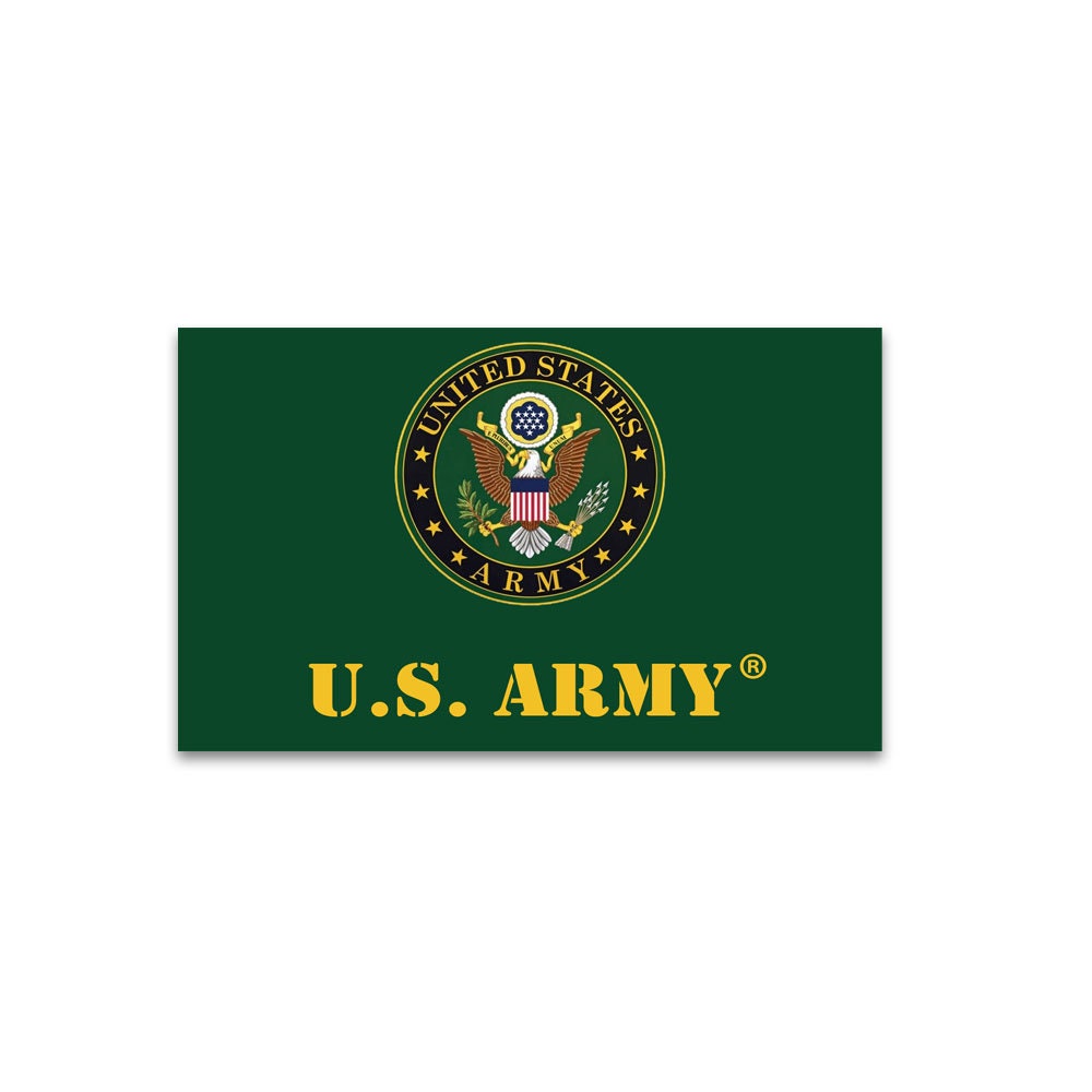 U.S. Army 3ft x 5ft Polyester Flag, Army Flag, Green US Army Seal Logo 3x5 ft pole flag, Green Army banner, USA Military Flag, Army Bandera