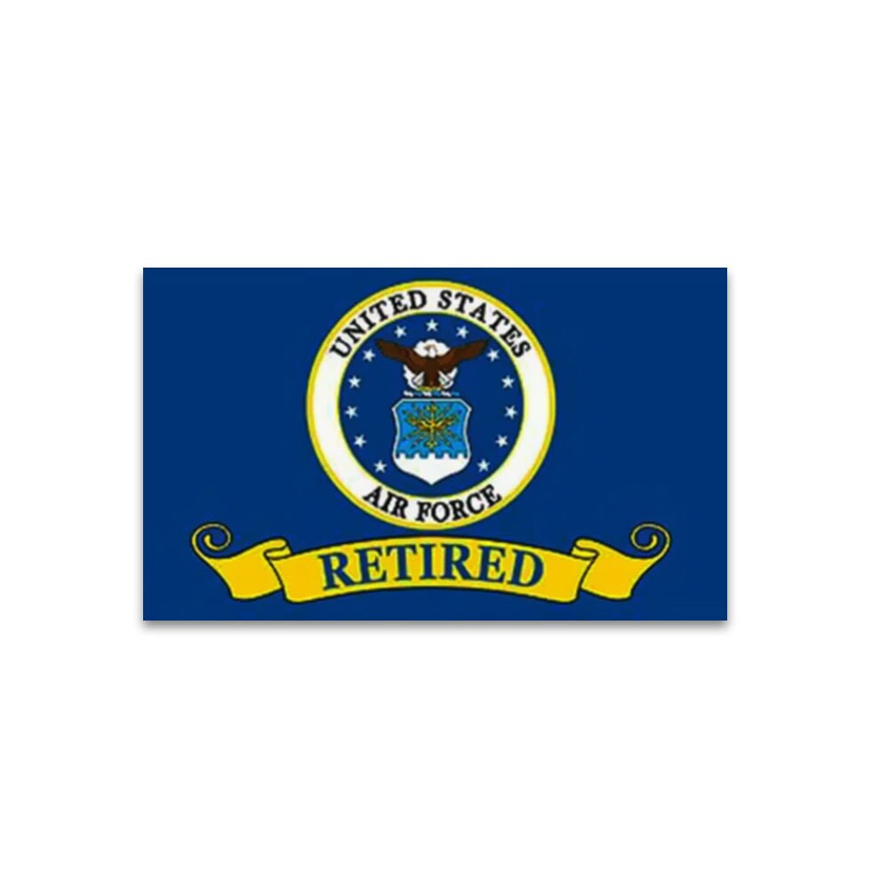 U.S. Air Force Retired 3ft x 5ft Polyester Flag, Air Force Seal Retired Flag, US Air Force Retired 3x5ft pole flag, Air Force Retired Banner