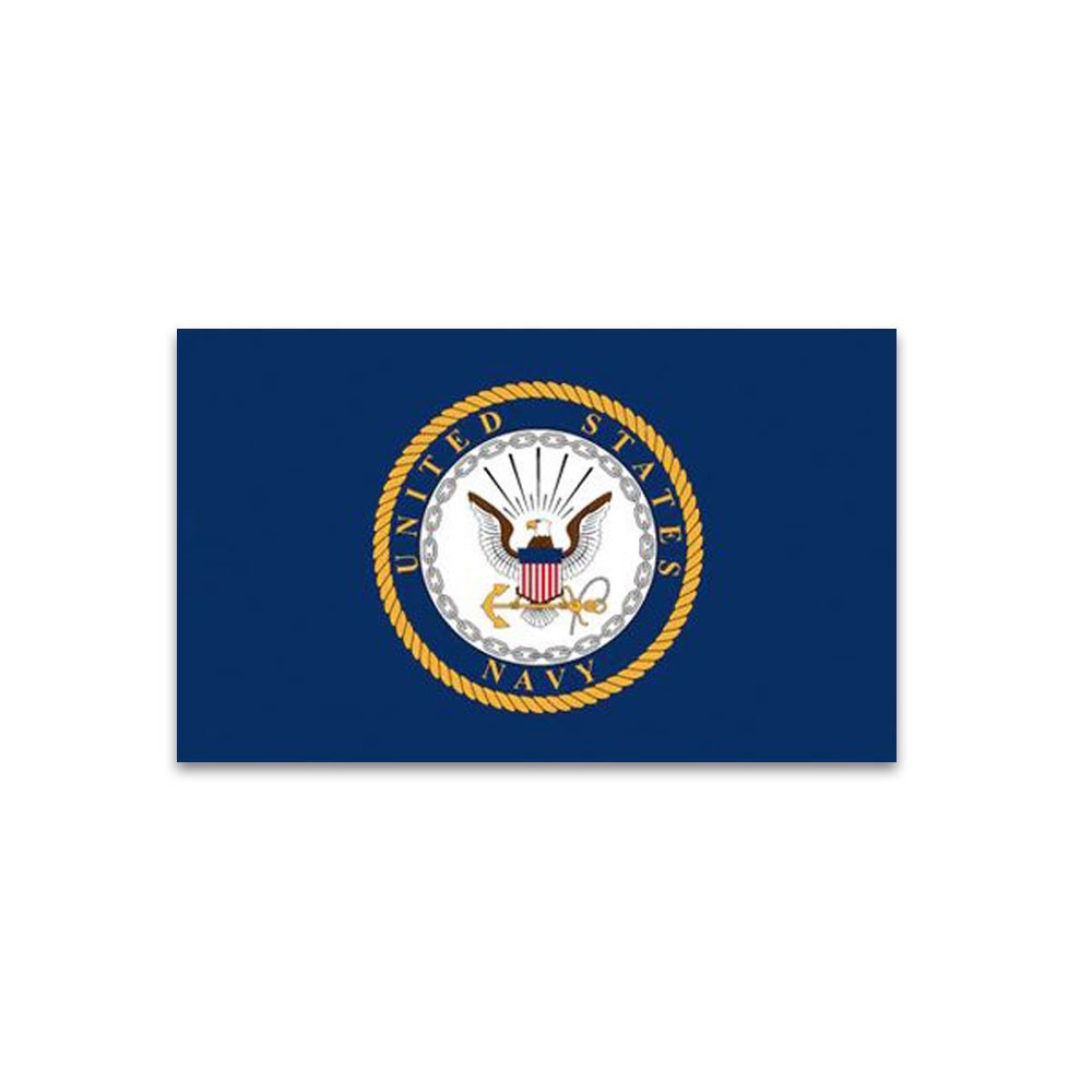 U.S. Navy 3ft x 5ft Polyester Flag, Navy Flag, US Navy Seal Logo 3x5 ft pole flag, Navy banner, US Military Flag, Navy Bandera, Navy Pennant