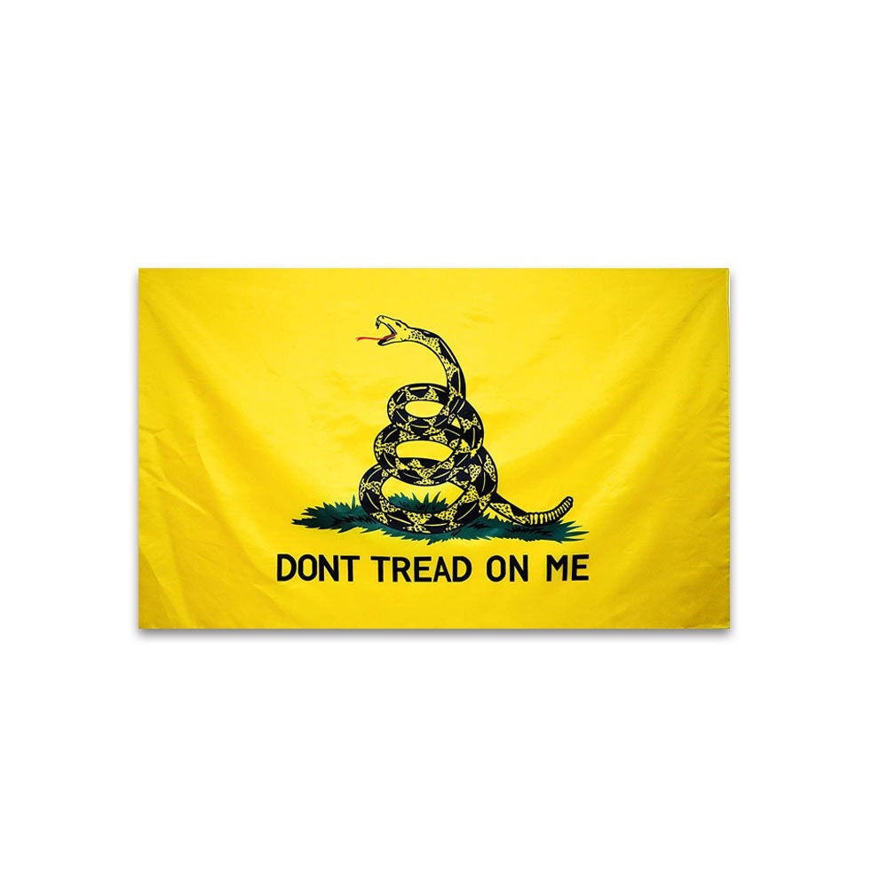 Don&#39;t Tread on Me 3ft x 5ft Polyester Gadsden Flag, Gadsden Flag, Don&#39;t Tread on Me 3x5 ft pole flag, Gadsden Banner, Gadsden Flag, Bandera