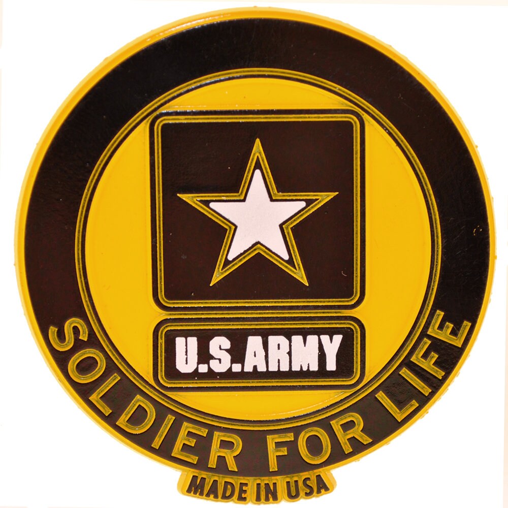 High Quality U.S. Army Rubber Magnet, Soldier For Life Magnet for Refrigerators, Lockers, File Cabinets, Office Safes, Tool Boxes and more