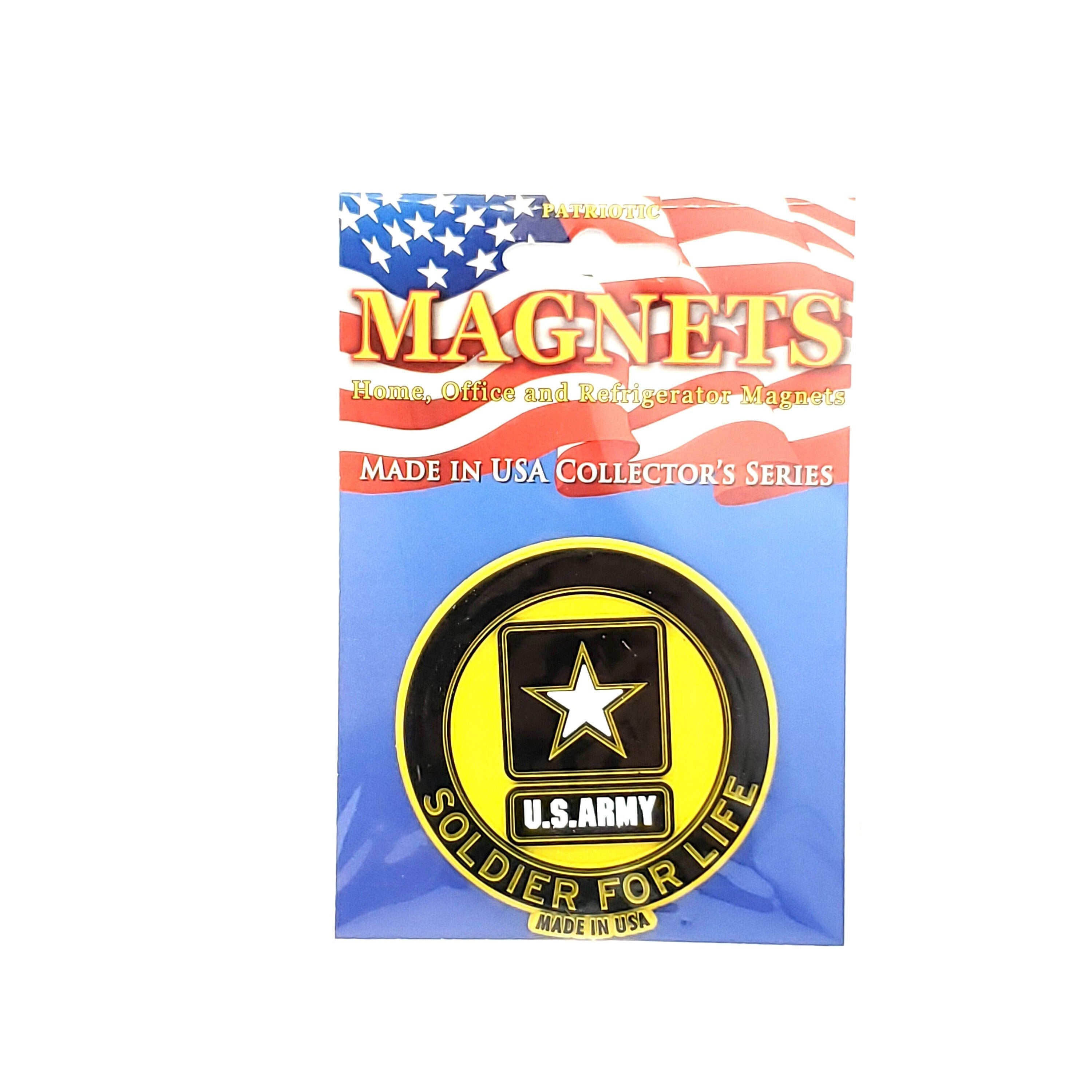 High Quality U.S. Army Rubber Magnet, Soldier For Life Magnet for Refrigerators, Lockers, File Cabinets, Office Safes, Tool Boxes and more