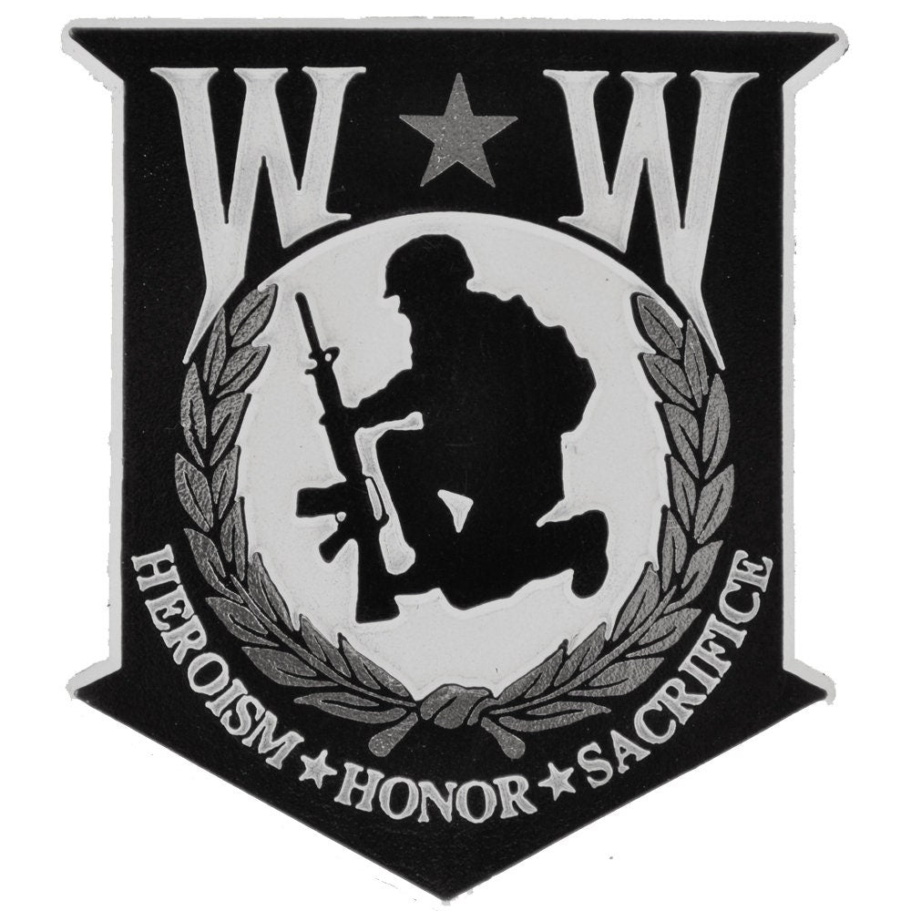 High Quality Wounded Warrior Rubber Magnet, Wounded Warrior (WW) Magnet for Refrigerators, Lockers, File Cabinets, Tool Box, Home and Office