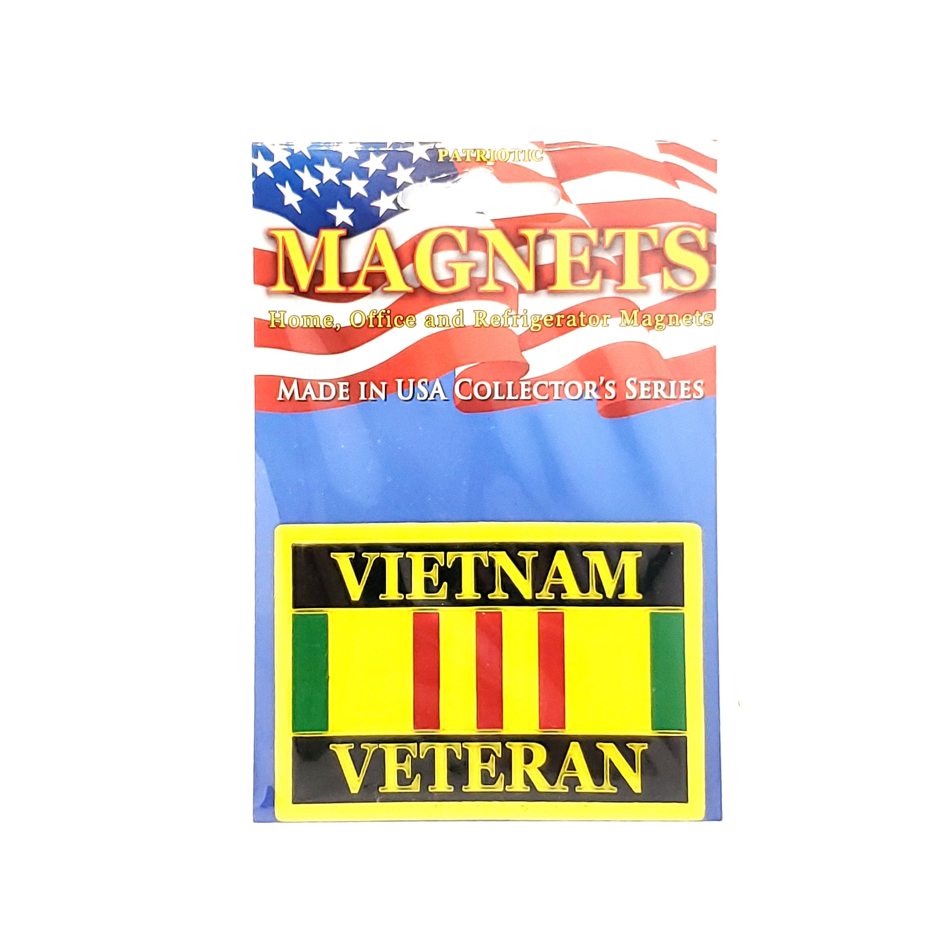 High Quality Vietnam Veteran Rubber Magnet, Vietnam Veteran Magnet for Refrigerators, Lockers, File Cabinets, Tool Box, Home and Office Use