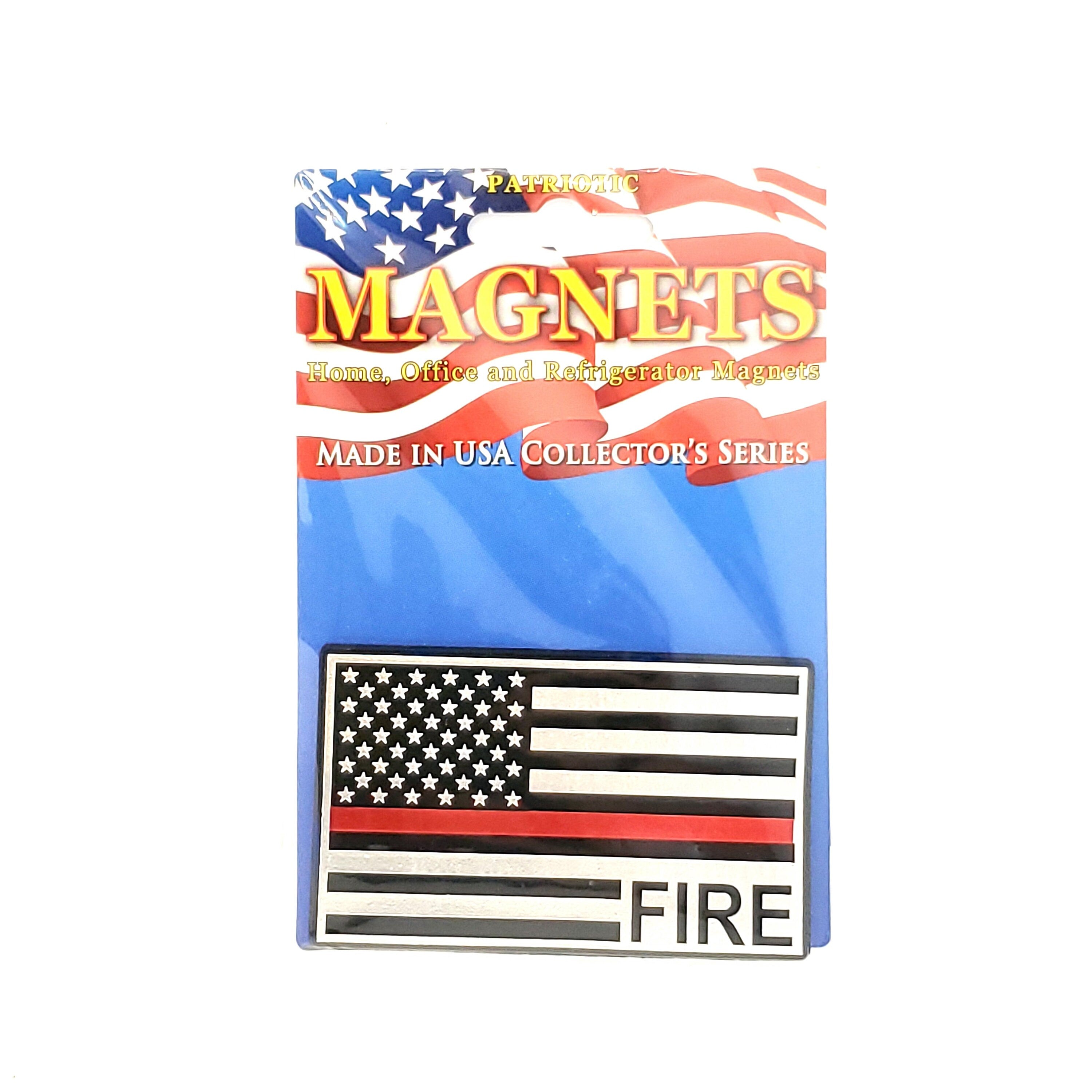 High Quality FIREFIGHTER Rubber Magnet, The Thin Red Line Magnet for Refrigerators, Lockers, File Cabinets, Tool Box, Home and Office Use