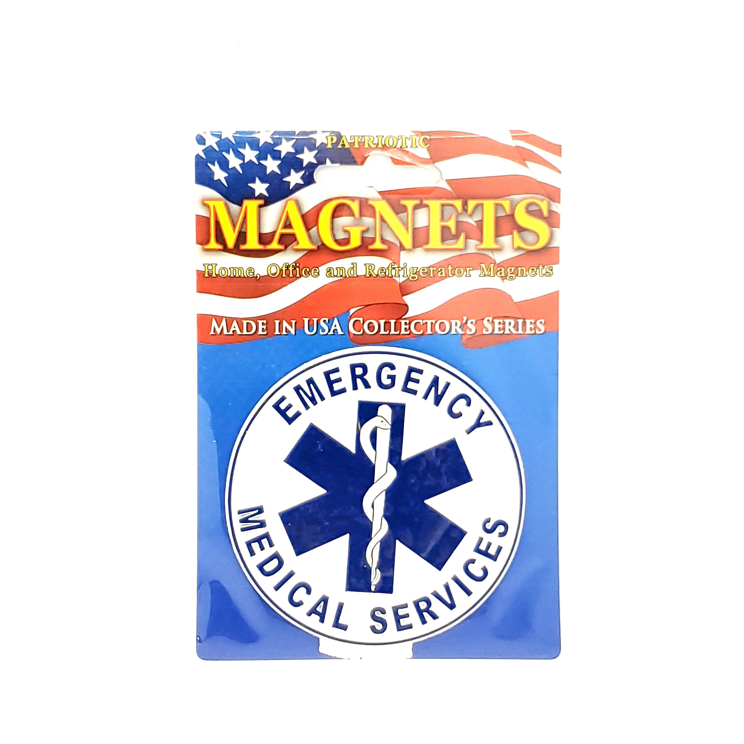 High Quality EMS Rubber Magnet, Emergency Medical Services Magnet for Refrigerators, Lockers, File Cabinets, Tool Box, Home and Office Use